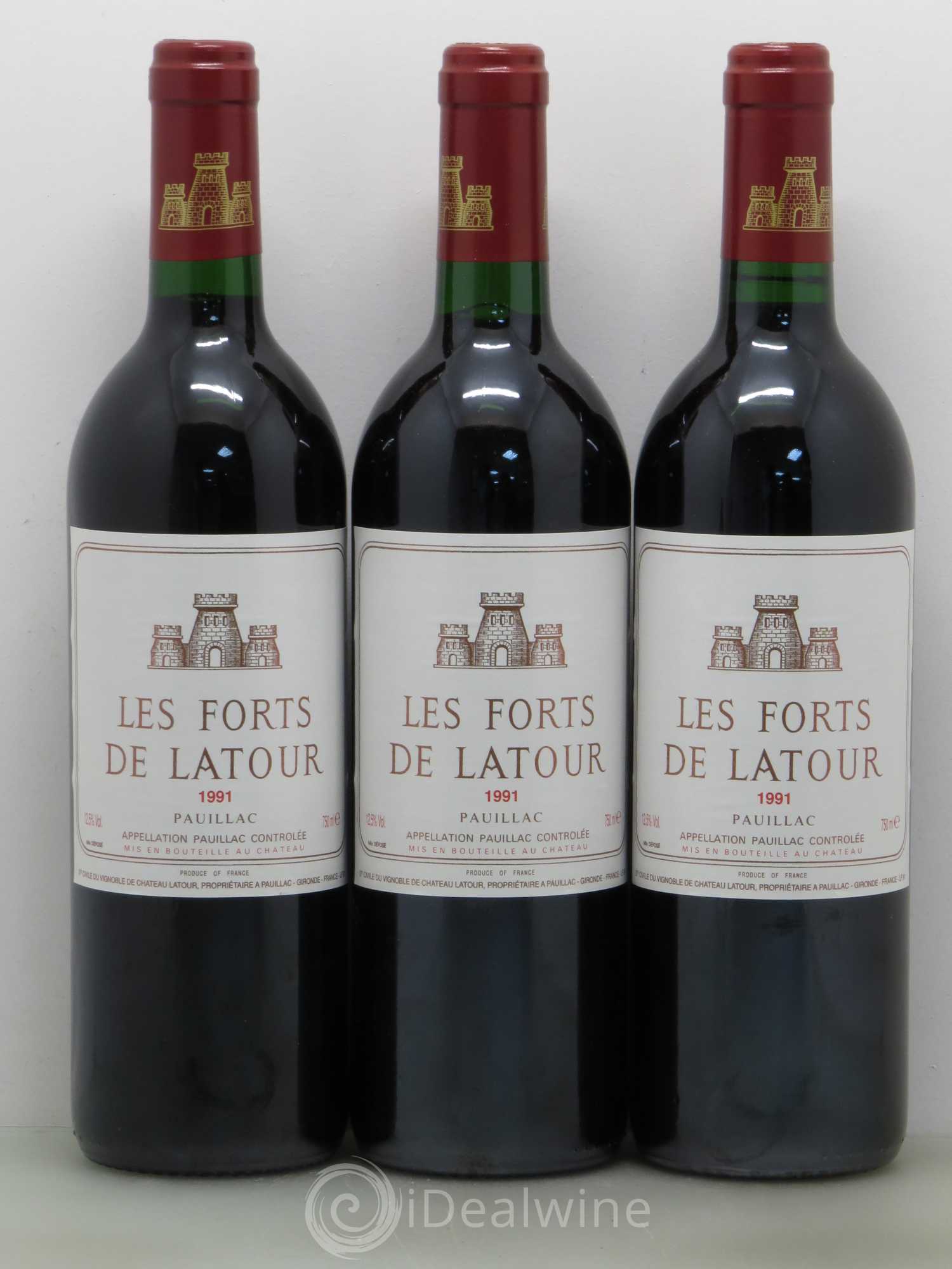 Les Forts de Latour Second Vin 1991 - Lot de 3 bouteilles - 0