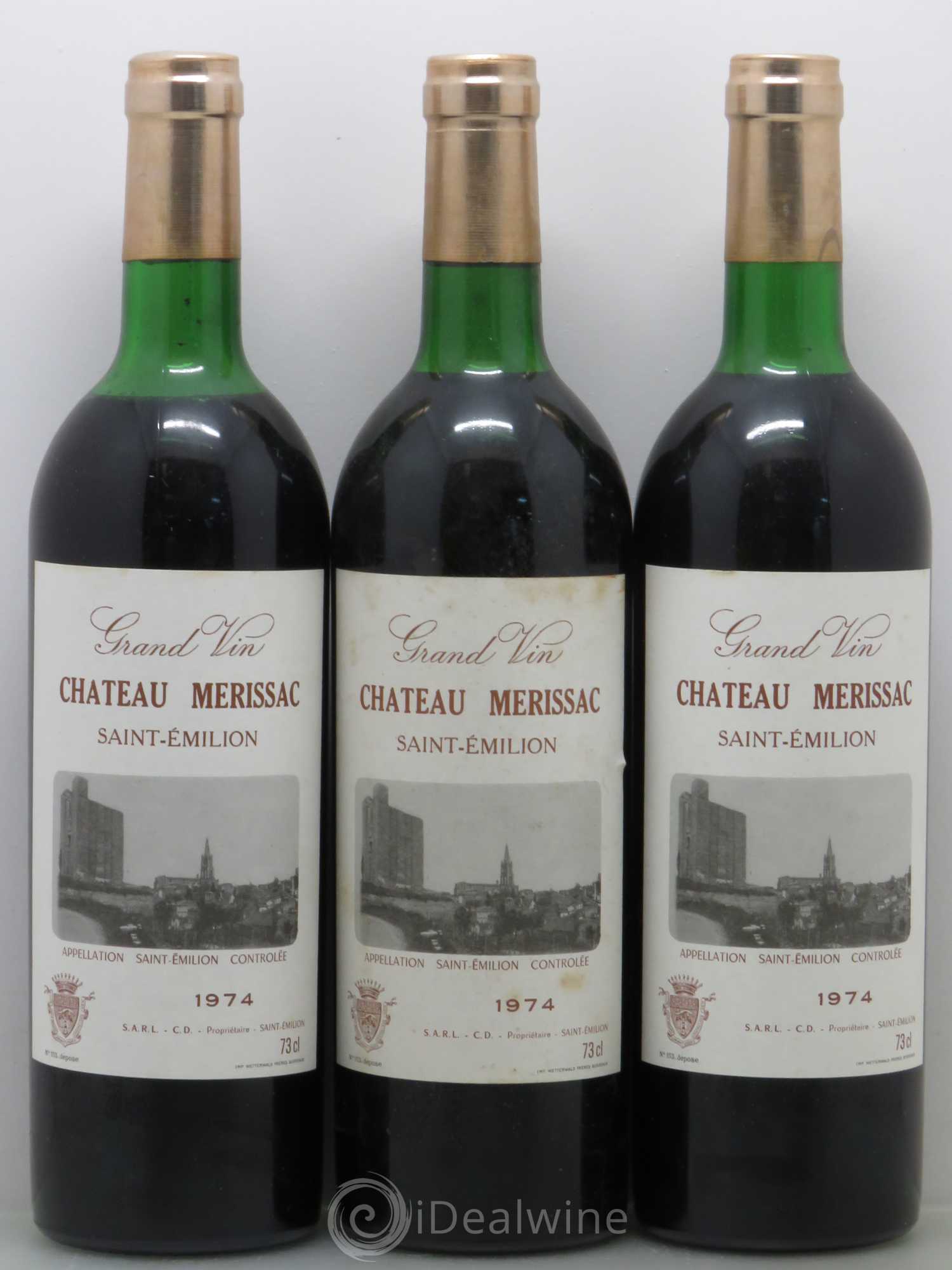 Saint-Émilion Château Merissac 1974 - Lot de 6 bouteilles - 2