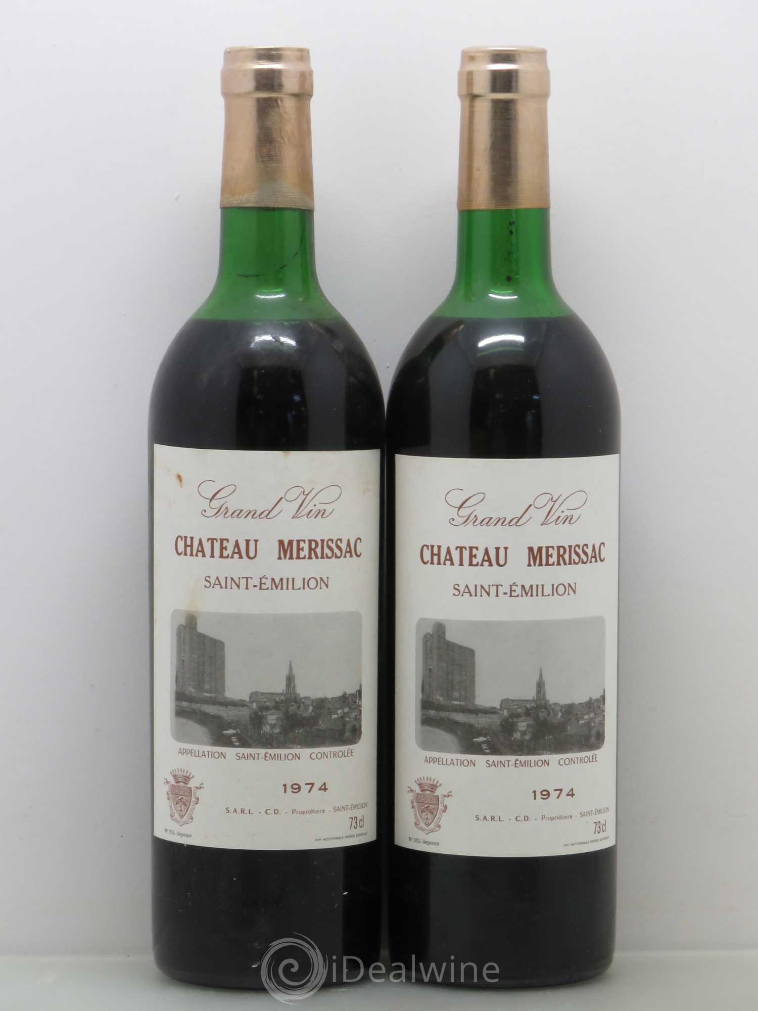 Saint-Émilion Château Merissac 1974 - Posten von 2 Flaschen - 0