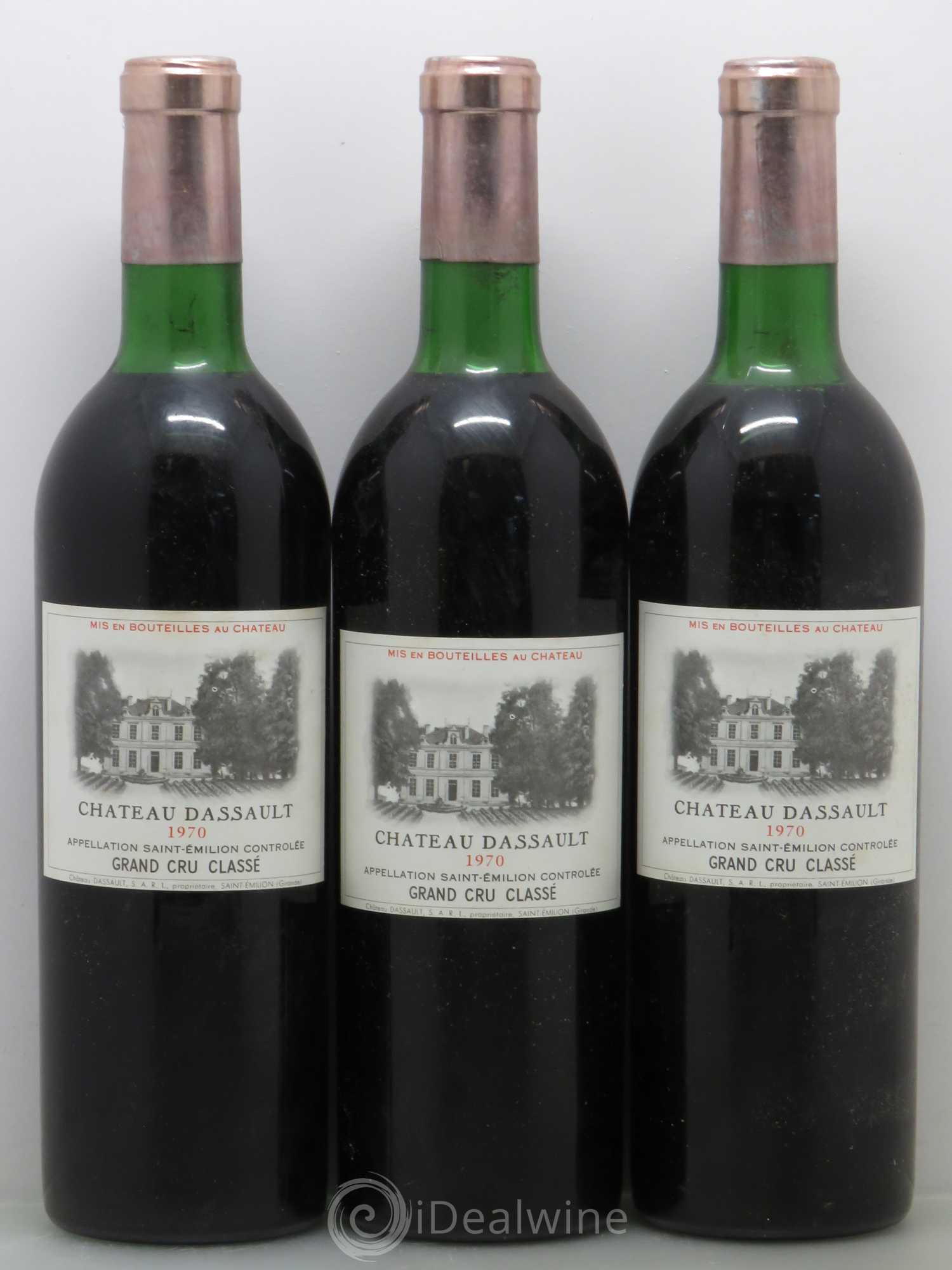 Saint-Émilion Château Dassault 1970 - Posten von 3 Flaschen - 0