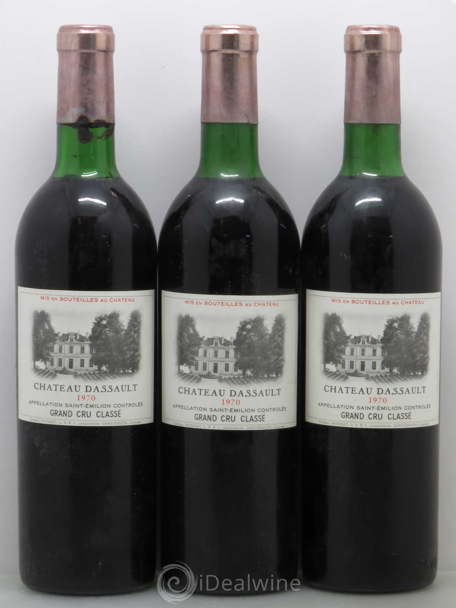 Saint-Émilion Château Dassault 1970 - Posten von 3 Flaschen - 0