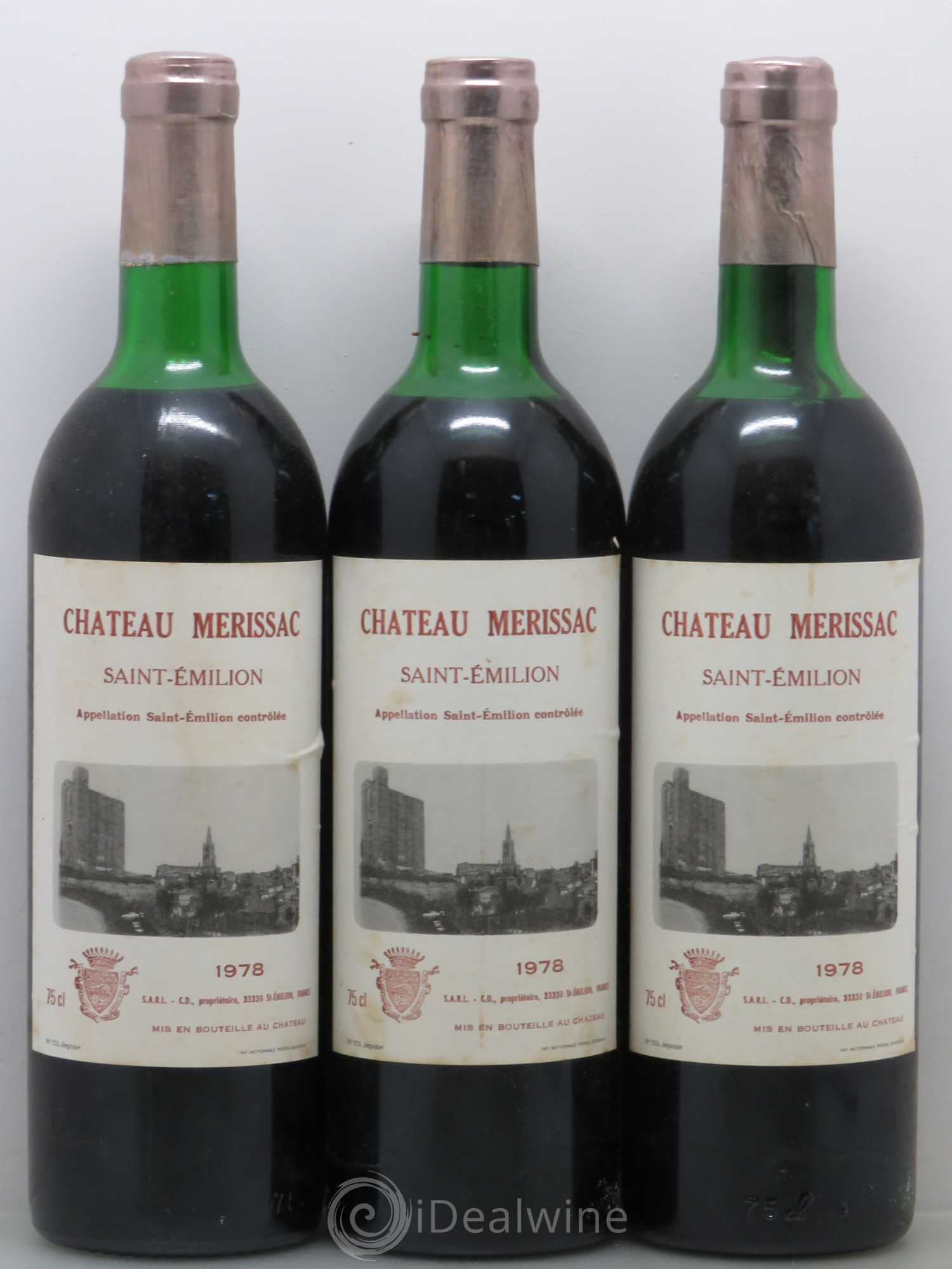 Saint-Émilion Château Merissac 1978 - Lot de 6 bouteilles - 2