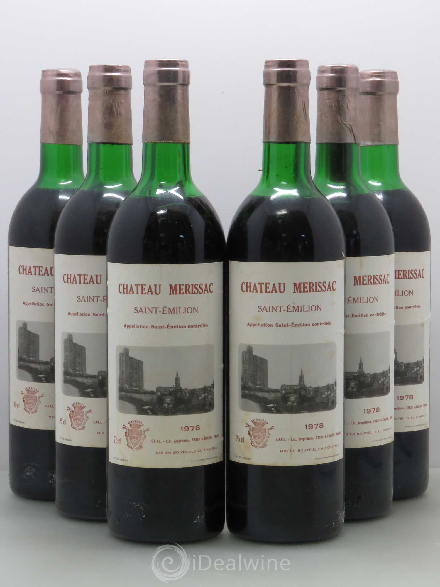 Saint-Émilion Château Merissac 1978 - Lot de 6 bouteilles - 0