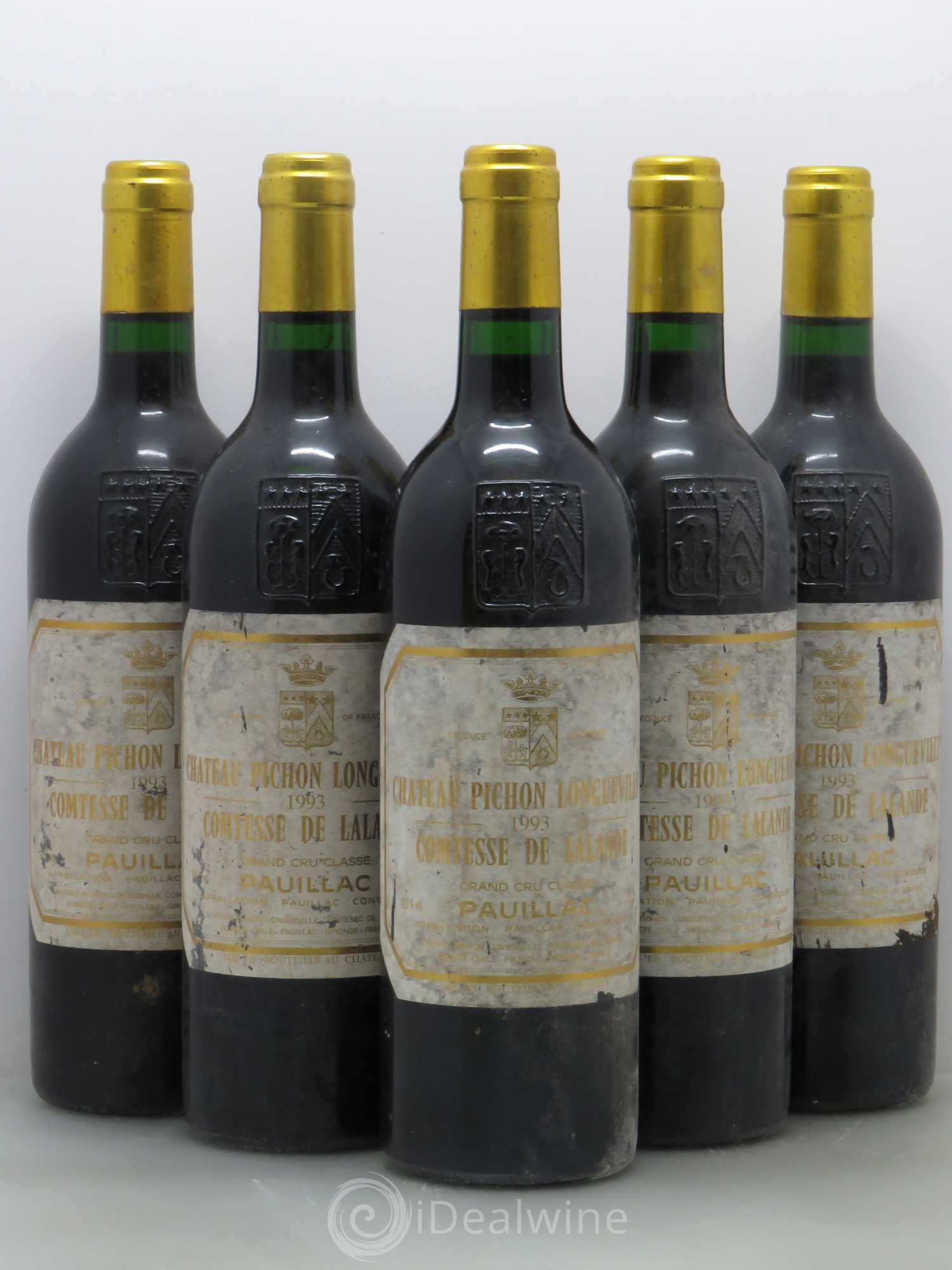 Château Pichon Longueville Comtesse de Lalande 2ème Grand Cru Classé 1993 - Lot de 5 bouteilles - 0