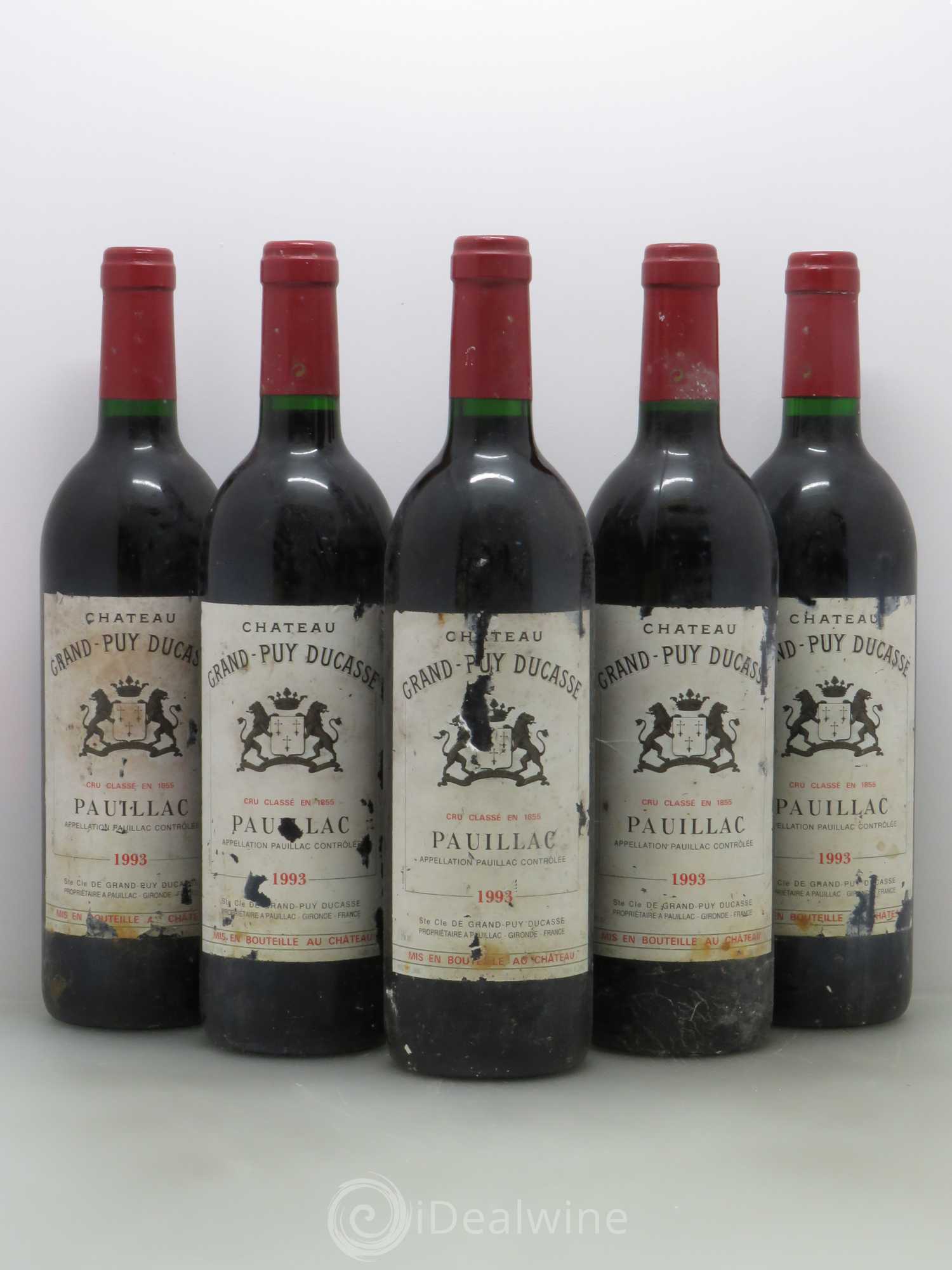 Château Grand Puy Ducasse 5ème Grand Cru Classé 1993 - Lot de 5 bouteilles - 0