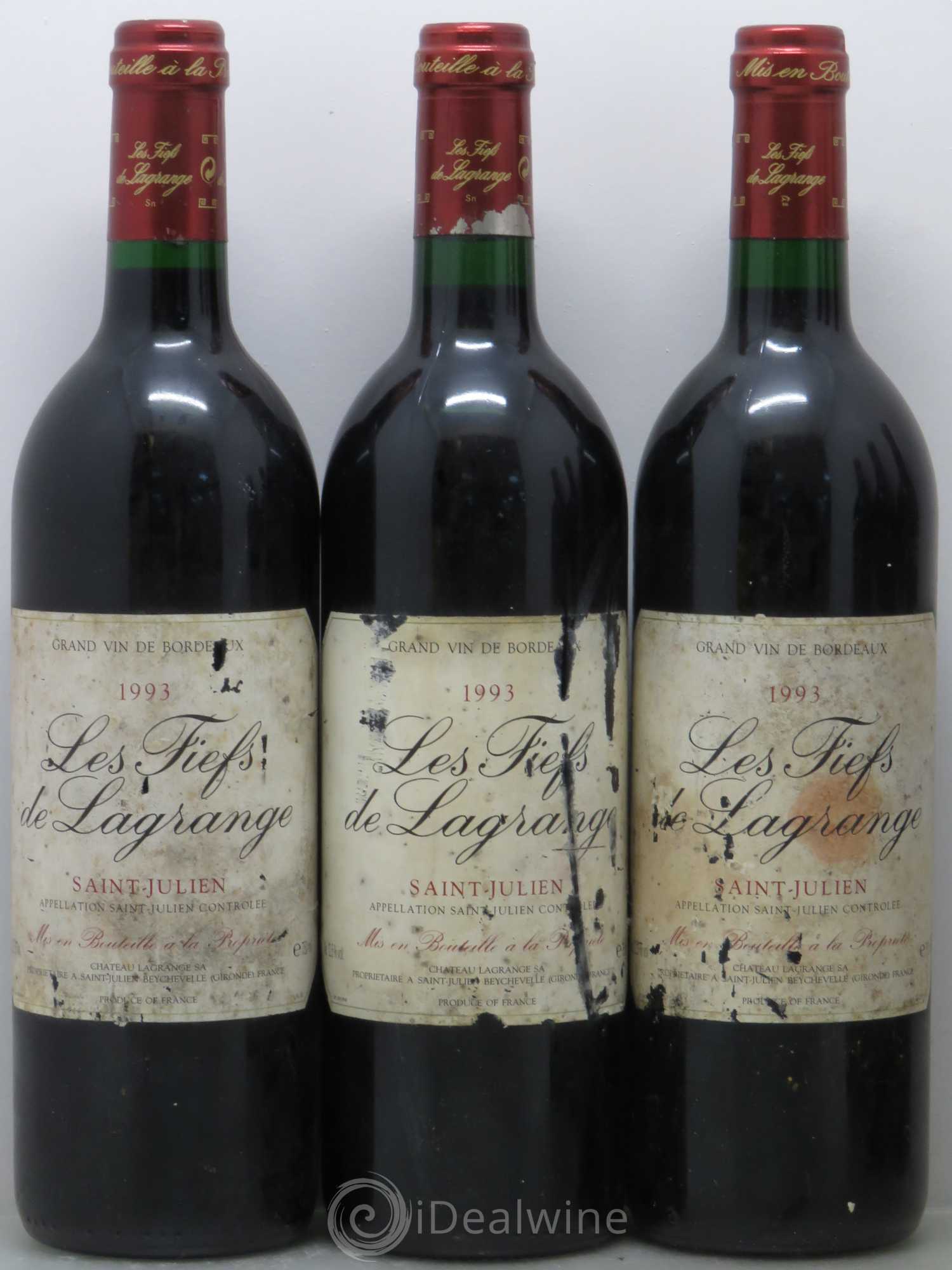 Les Fiefs de Lagrange Second Vin 1993 - Lot de 6 bouteilles - 1
