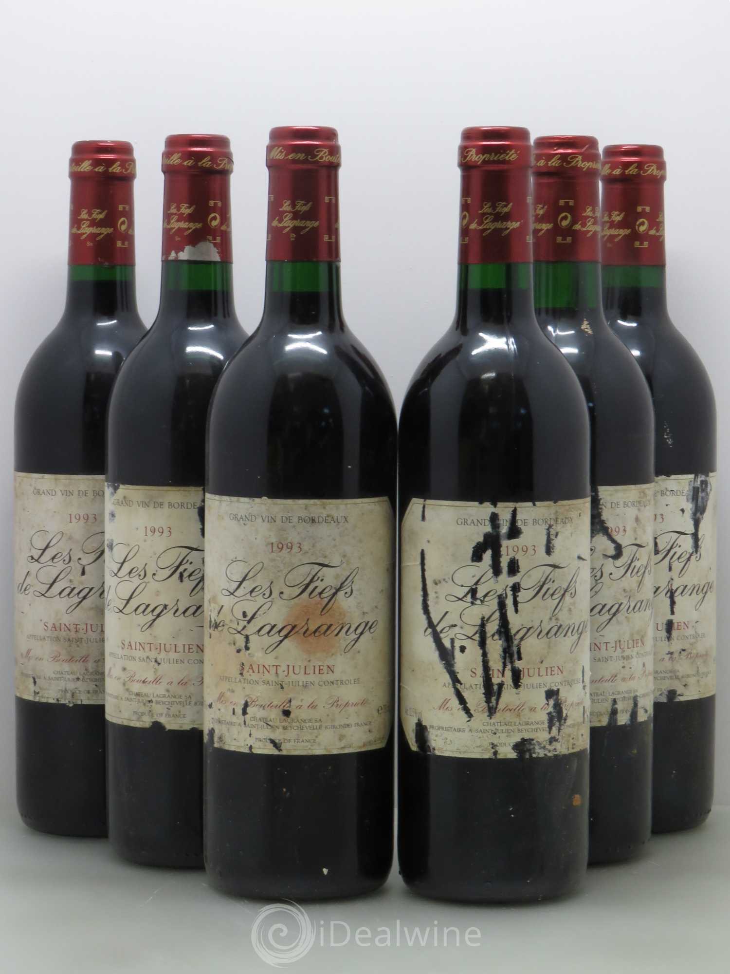 Les Fiefs de Lagrange Second Vin 1993 - Lot de 6 bouteilles - 0
