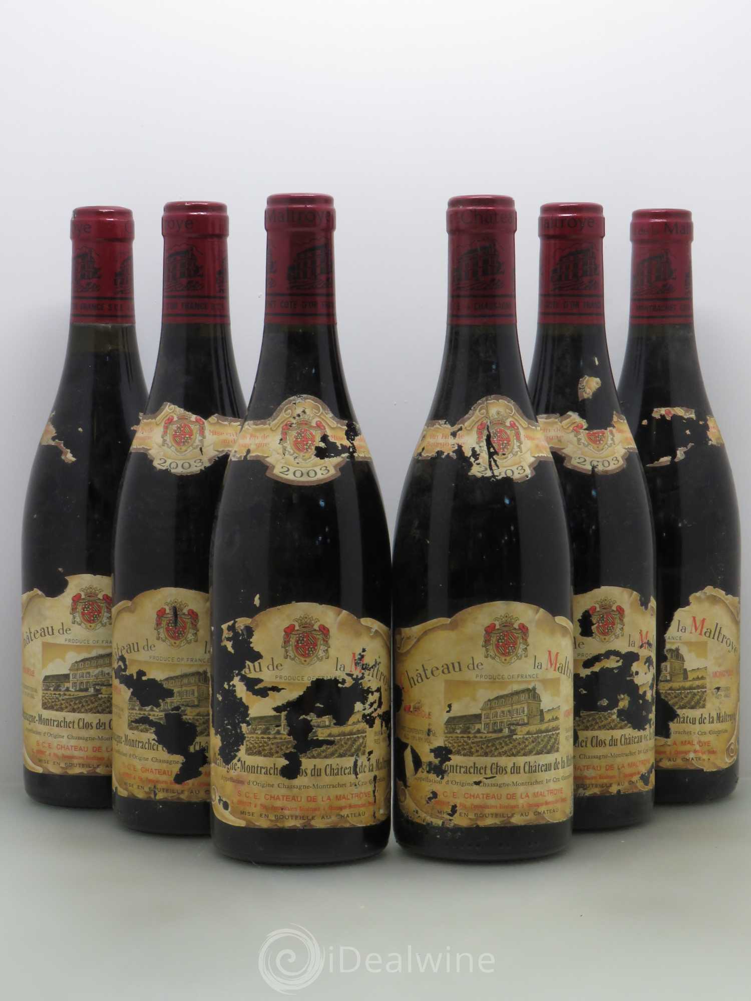 Chassagne-Montrachet 1er Cru Clos Du Château De La Maltroye 2003 - Posten von 6 Flaschen - 0