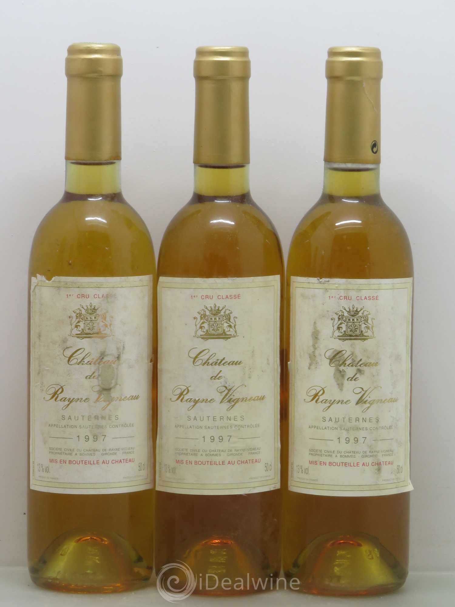 Château de Rayne Vigneau 1er Grand Cru Classé (50cl) (sans prix de réserve) 1997 - Lotto di 6 bottiglie - 1