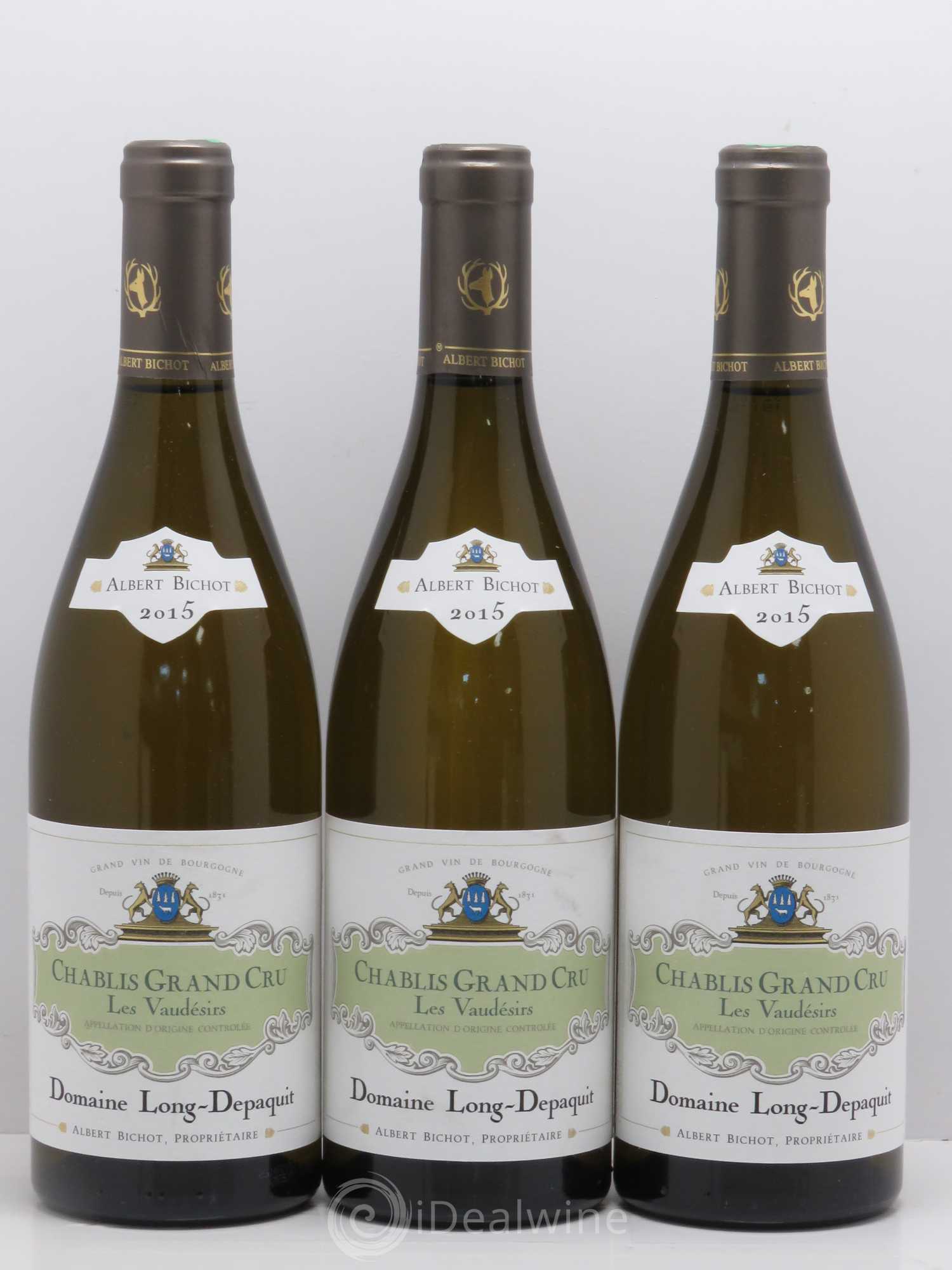 Chablis Grand Cru Vaudésir Long Depaquit - Albert Bichot (Domaine) 2015 - Lot de 3 bouteilles - 0