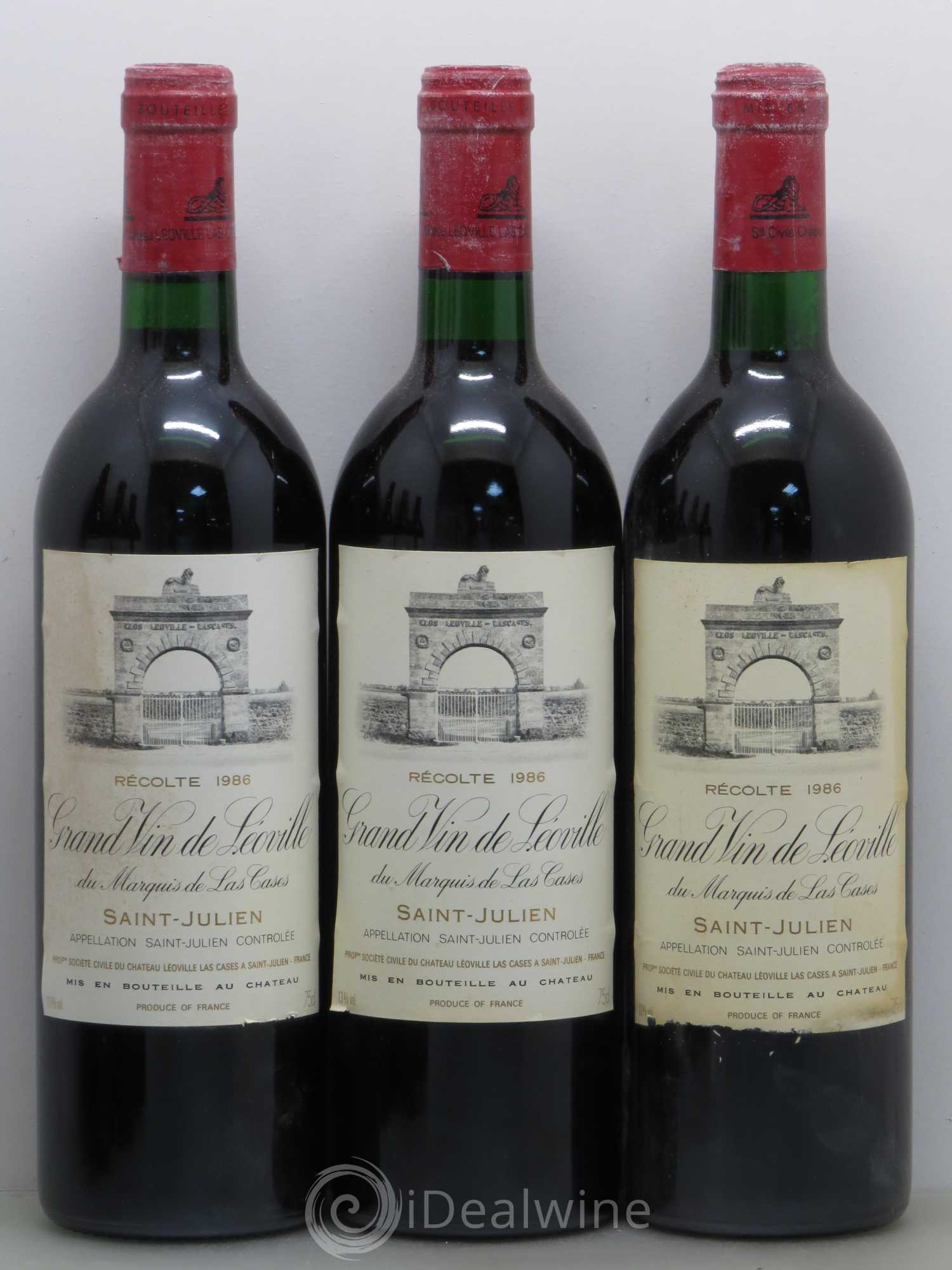 Château Léoville Las Cases 2ème Grand Cru Classé 1986 - Lot de 12 bouteilles - 3