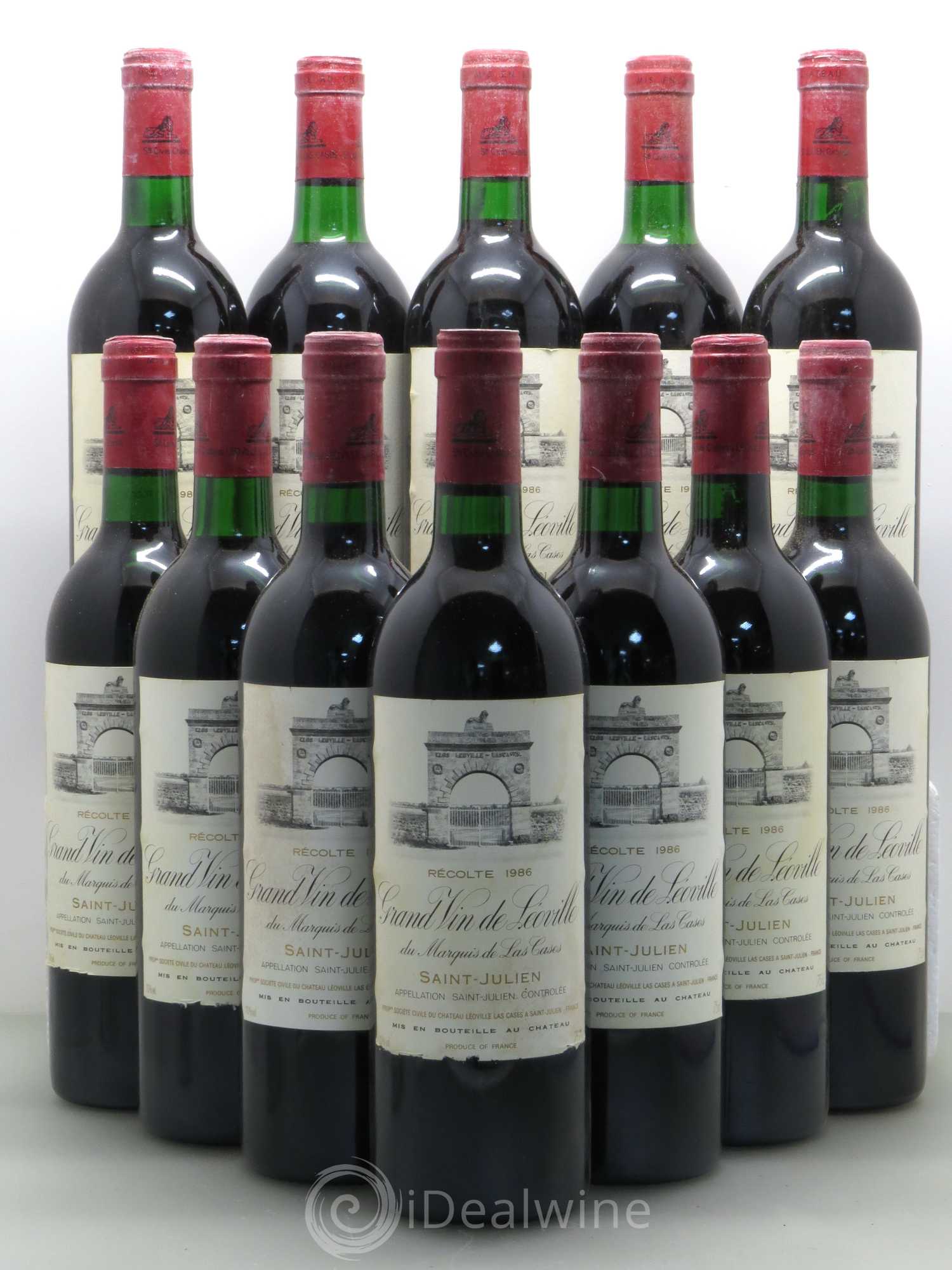 Château Léoville Las Cases 2ème Grand Cru Classé 1986 - Lot de 12 bouteilles - 0