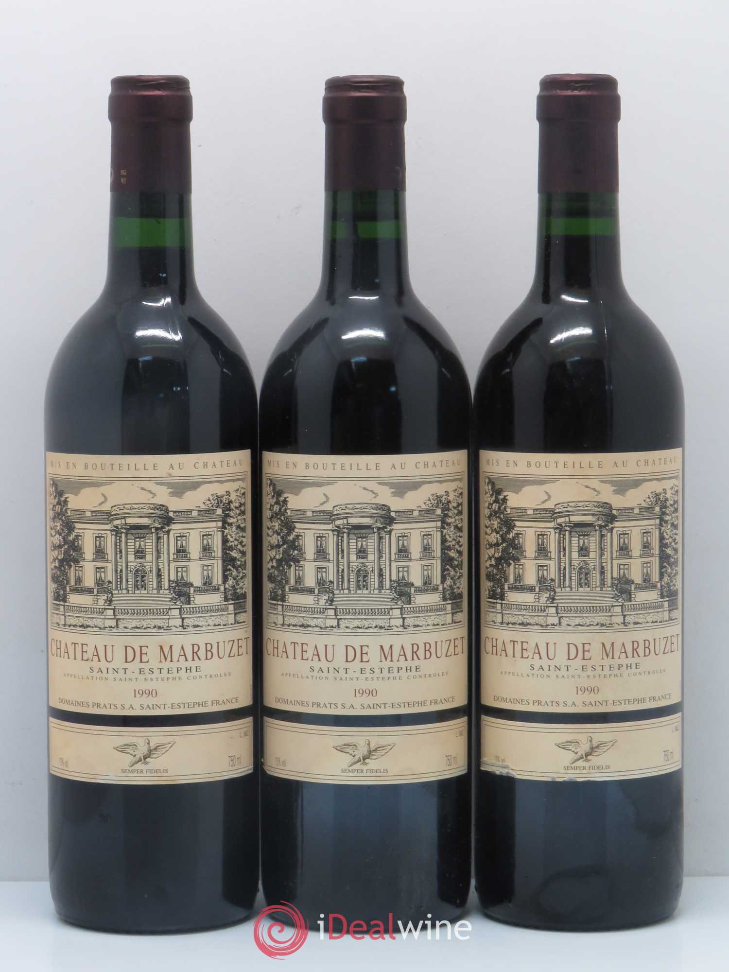 Château de Marbuzet Cru Bourgeois 1990 - Lot de 12 bouteilles - 1
