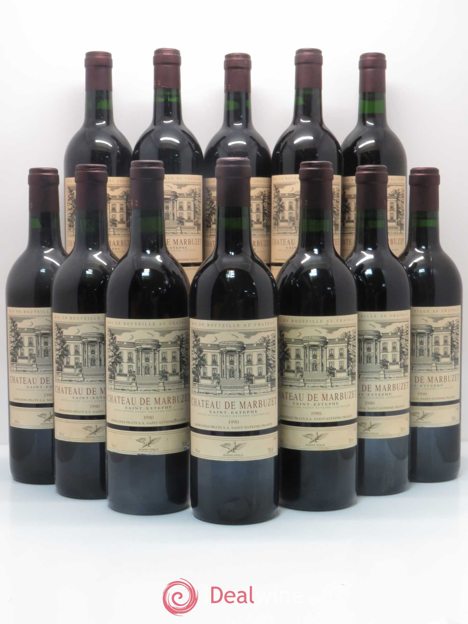 Château de Marbuzet Cru Bourgeois 1990 - Lot de 12 bouteilles - 0