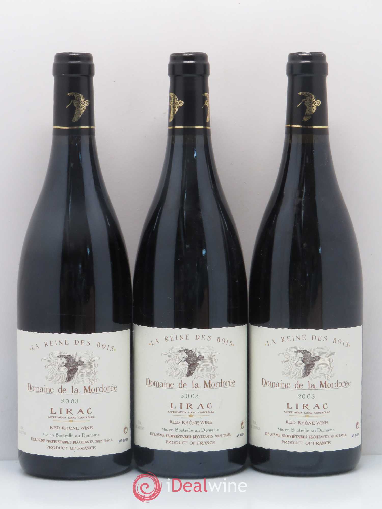Lirac Cuvée Reine des Bois La Mordorée (Domaine de) 2003 - Lot de 12 bouteilles - 3