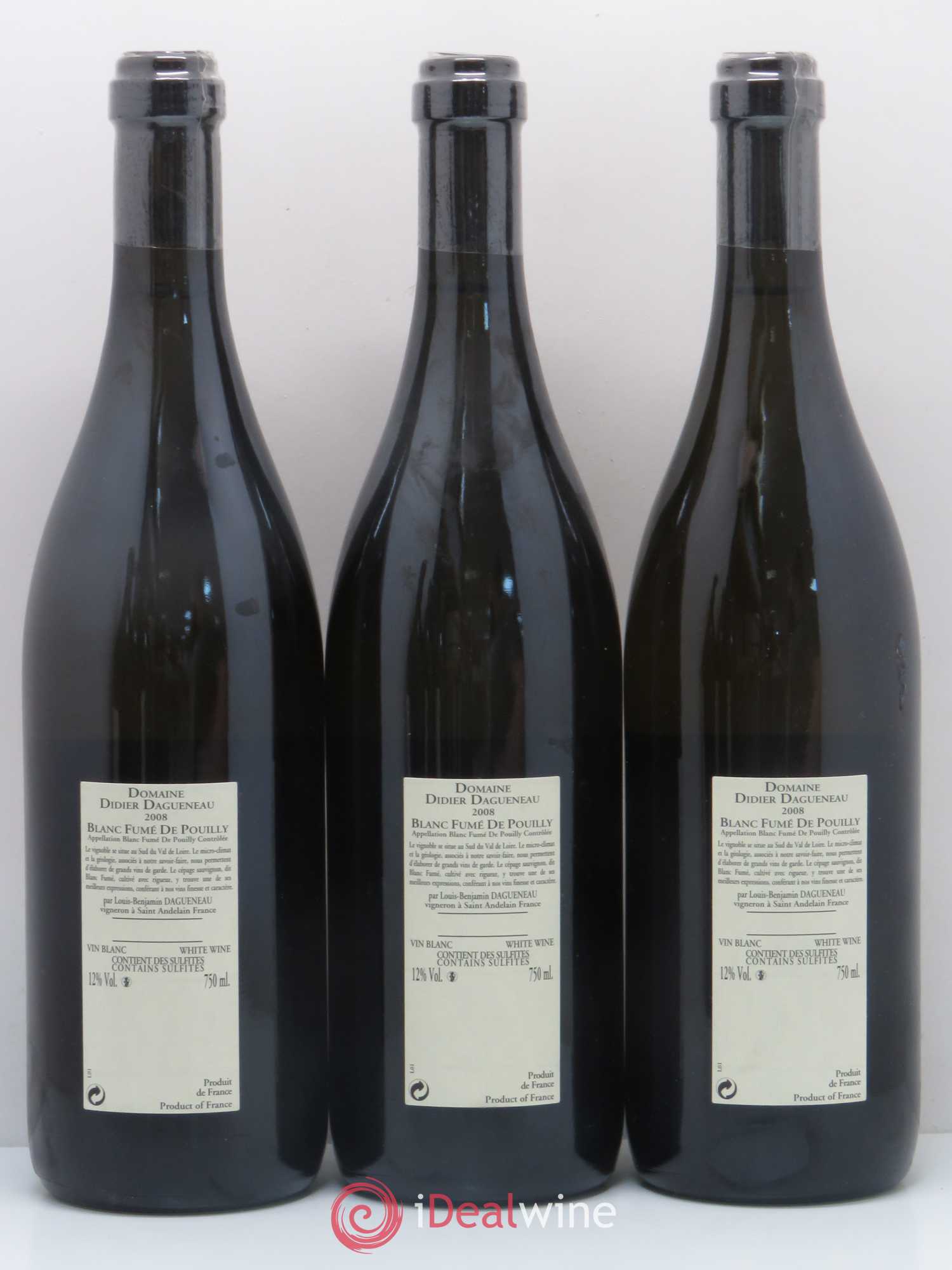 Pouilly-Fumé Blanc Fumé de Pouilly Dagueneau (Domaine Didier - Louis-Benjamin) 2008 - Lot de 6 bouteilles - 2