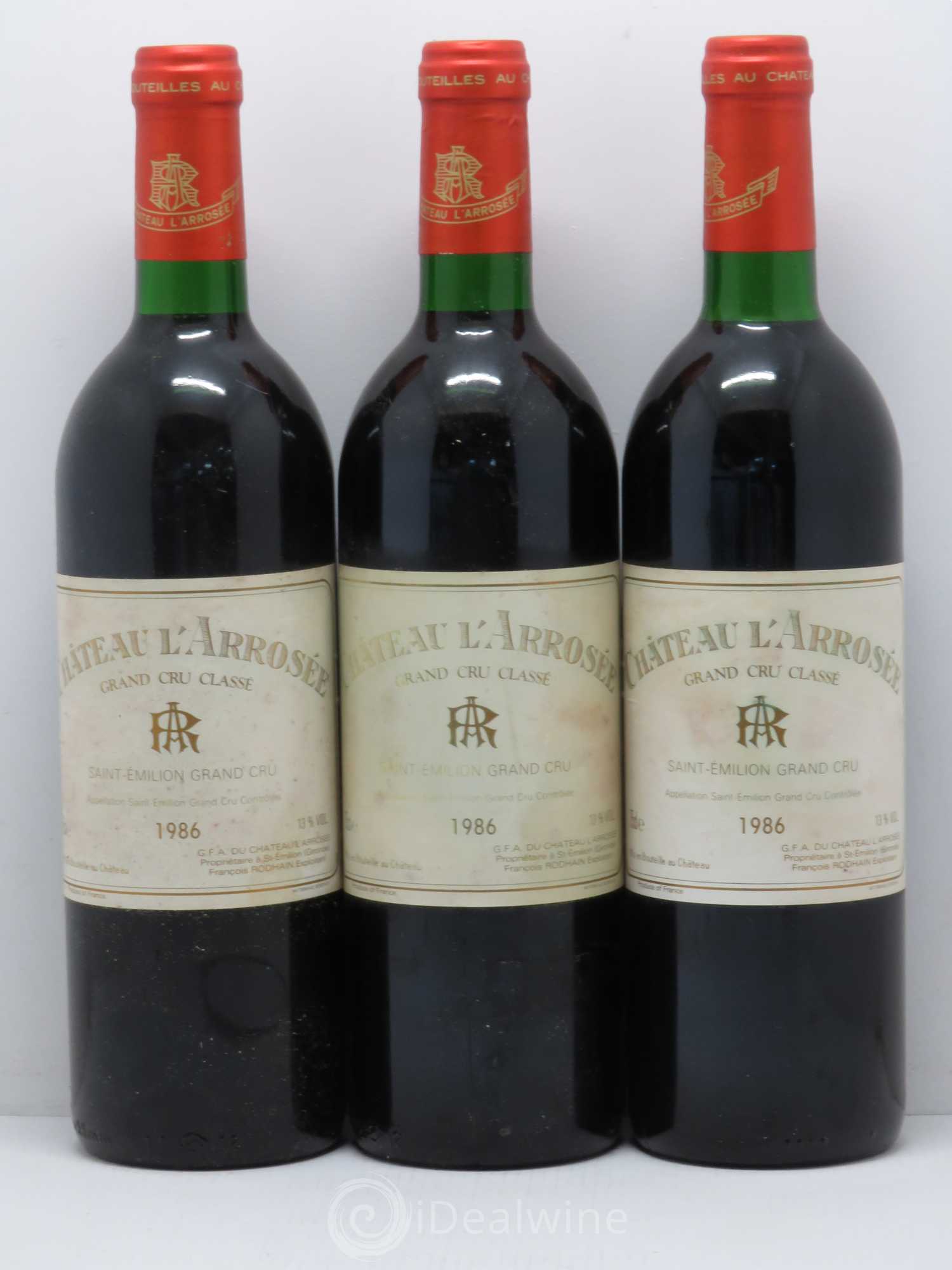 Château l' Arrosée Grand Cru Classé 1986 - Lot de 12 bouteilles - 2