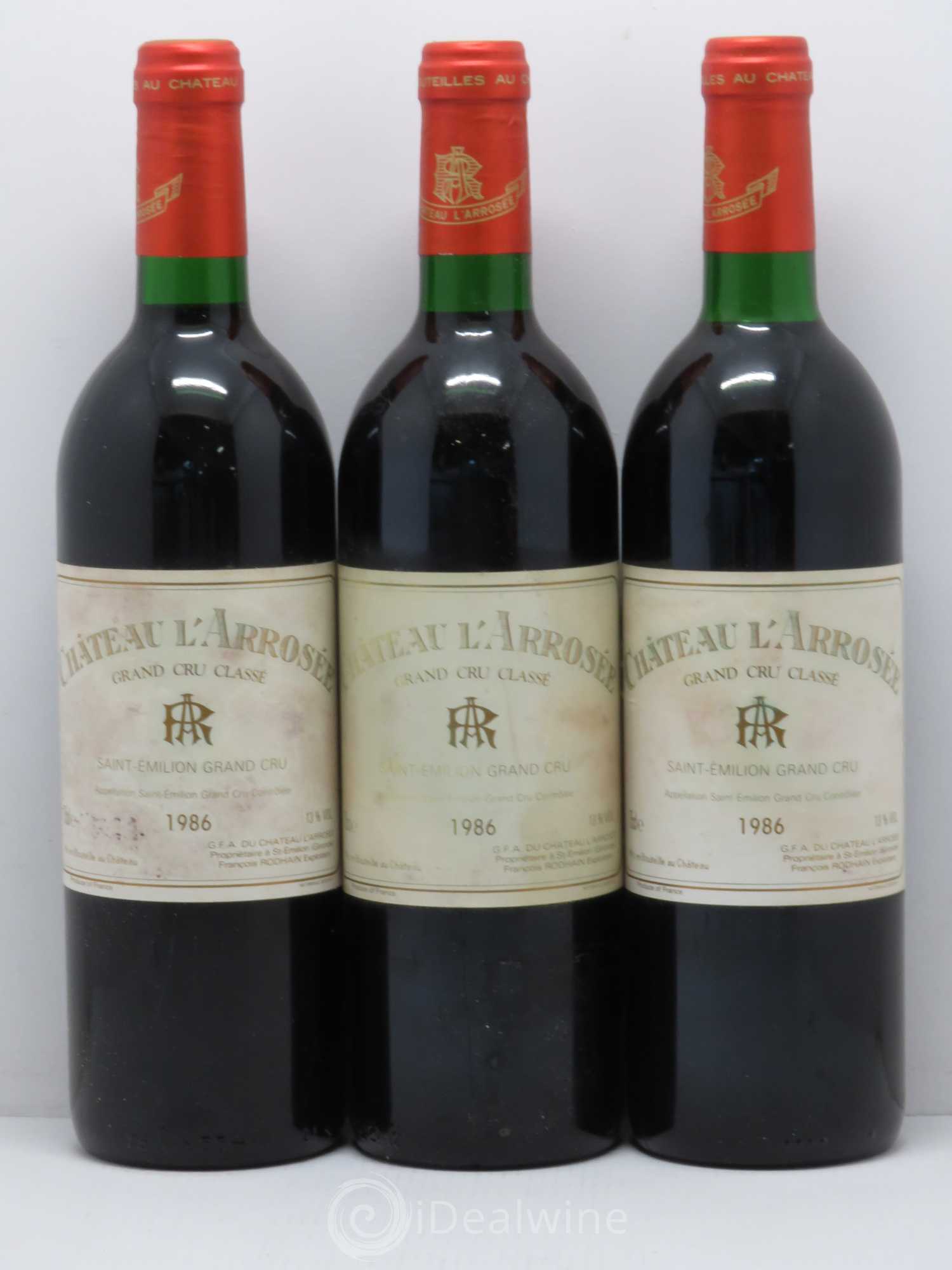 Château l' Arrosée Grand Cru Classé 1986 - Lot de 12 bouteilles - 3