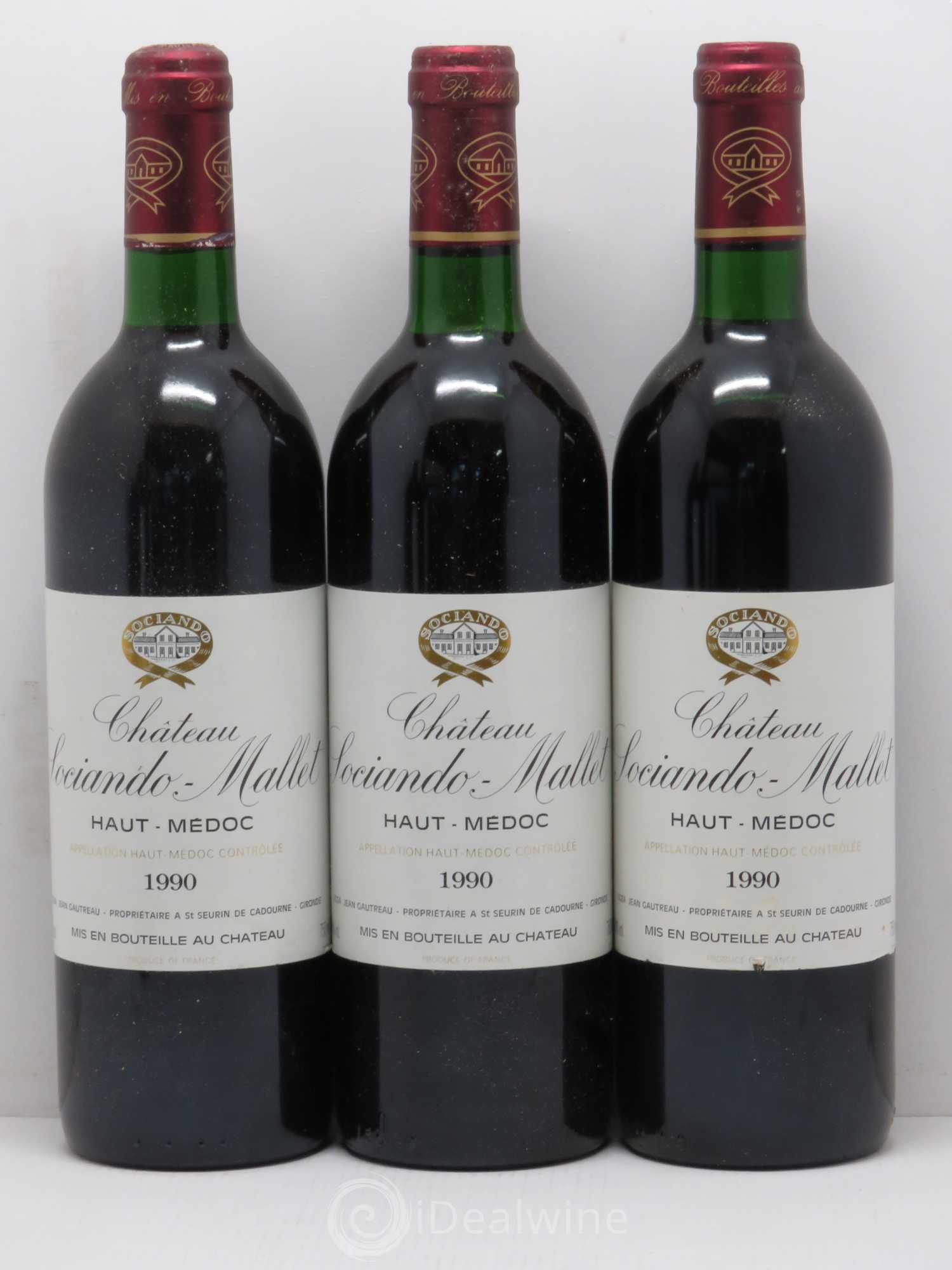 Château Sociando Mallet 1990 - Lot de 12 bouteilles - 2