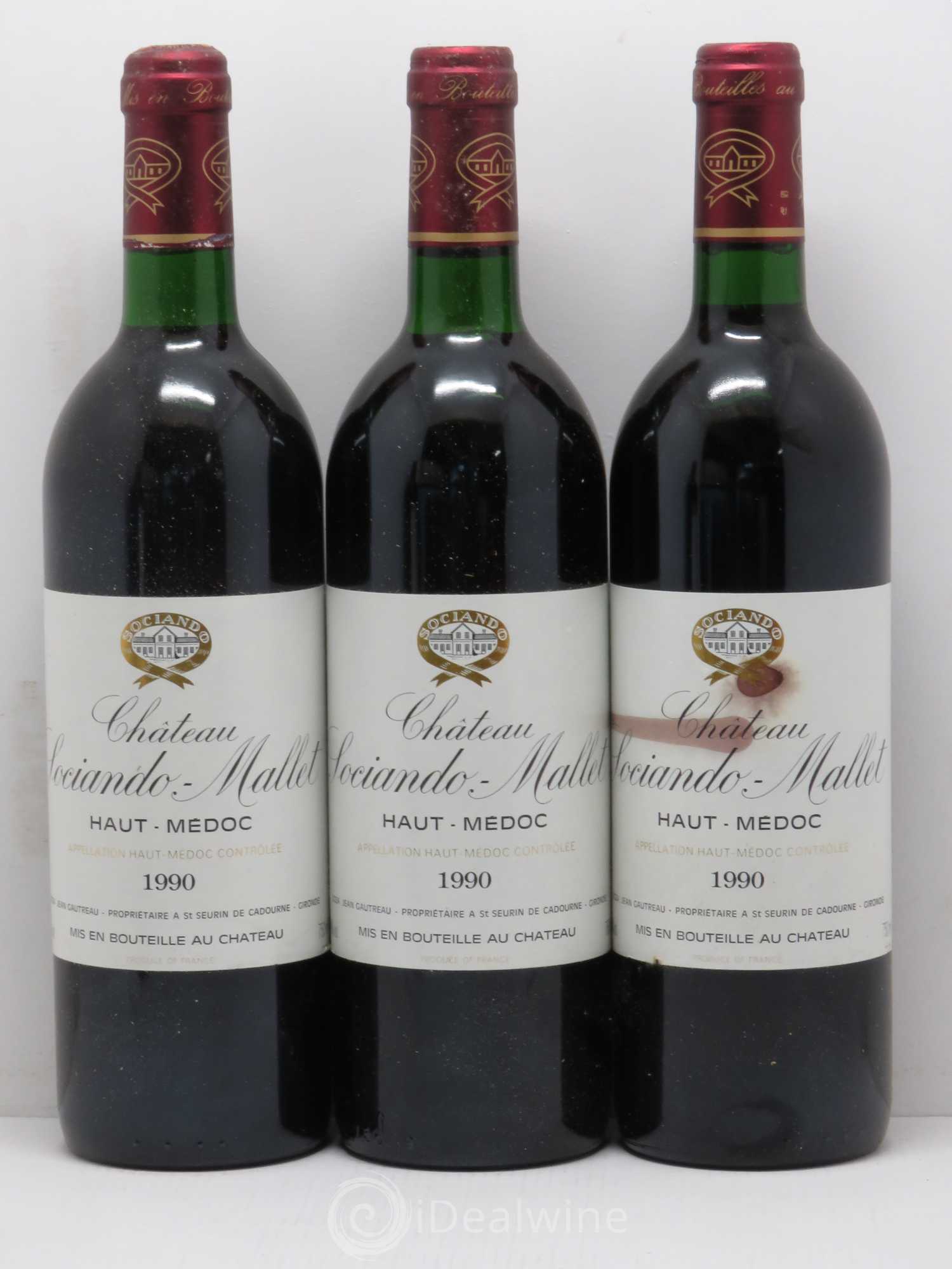 Château Sociando Mallet 1990 - Lot de 12 bouteilles - 3