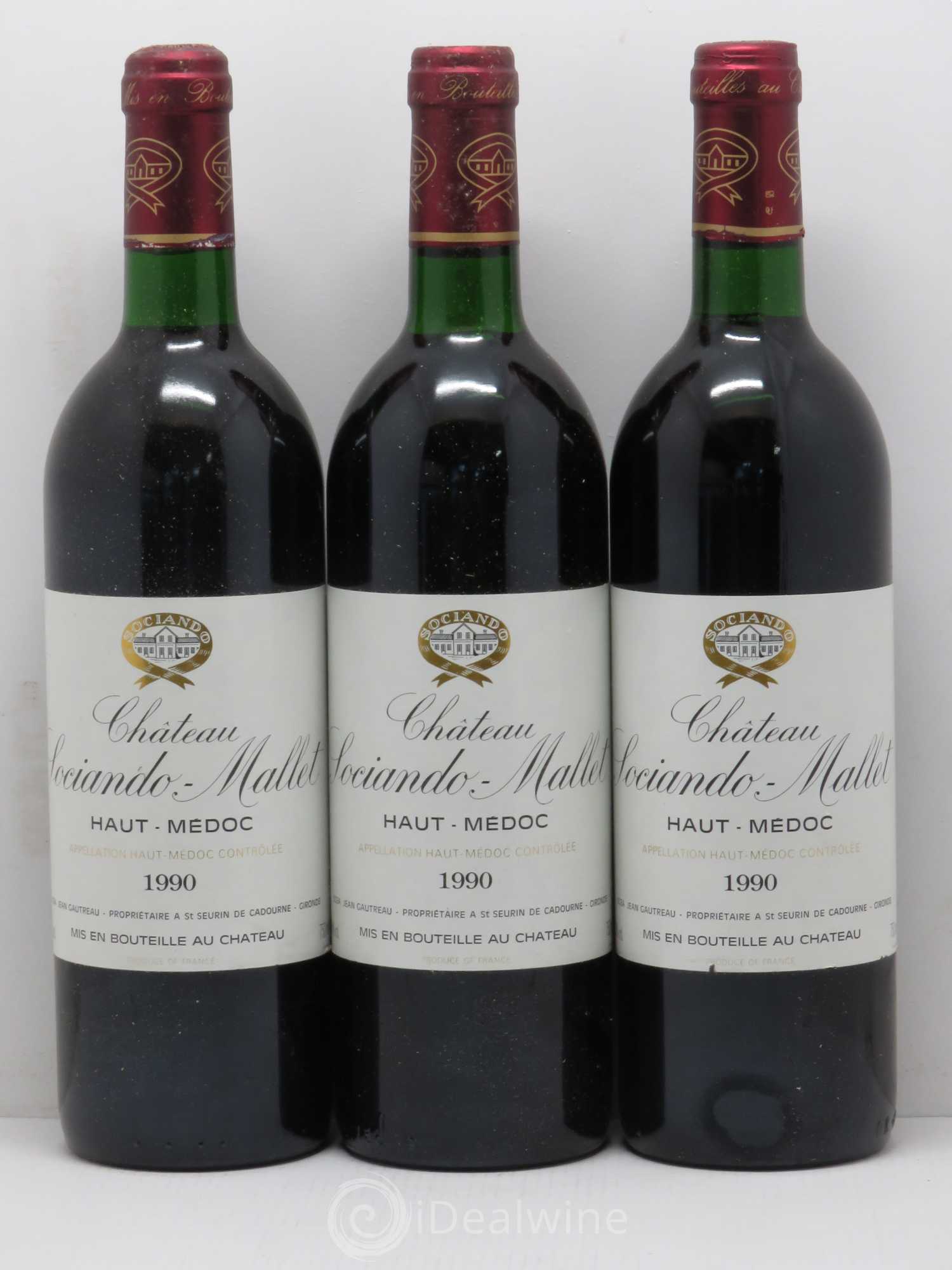 Château Sociando Mallet 1990 - Lot de 12 bouteilles - 4