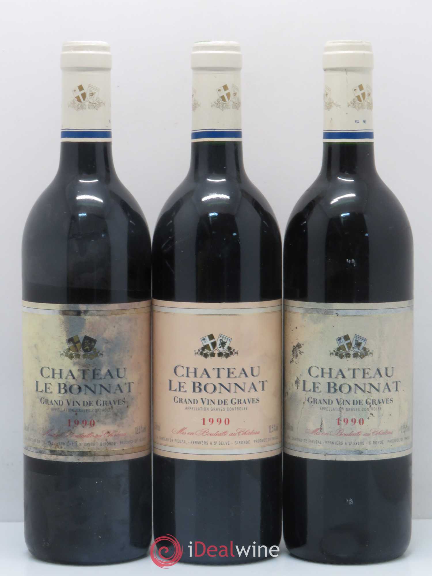 Graves Château Le Bonnat 1990 - Lot de 12 bouteilles - 2