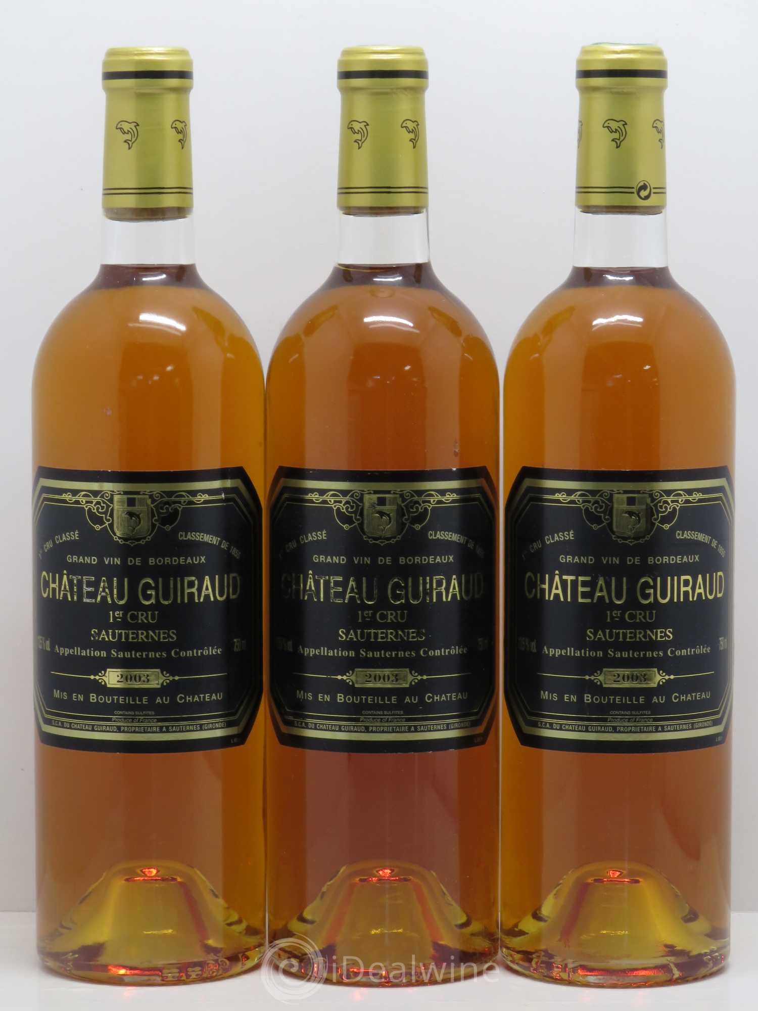Château Guiraud 1er Grand Cru Classé 2003 - Lotto di 3 bottiglie - 0