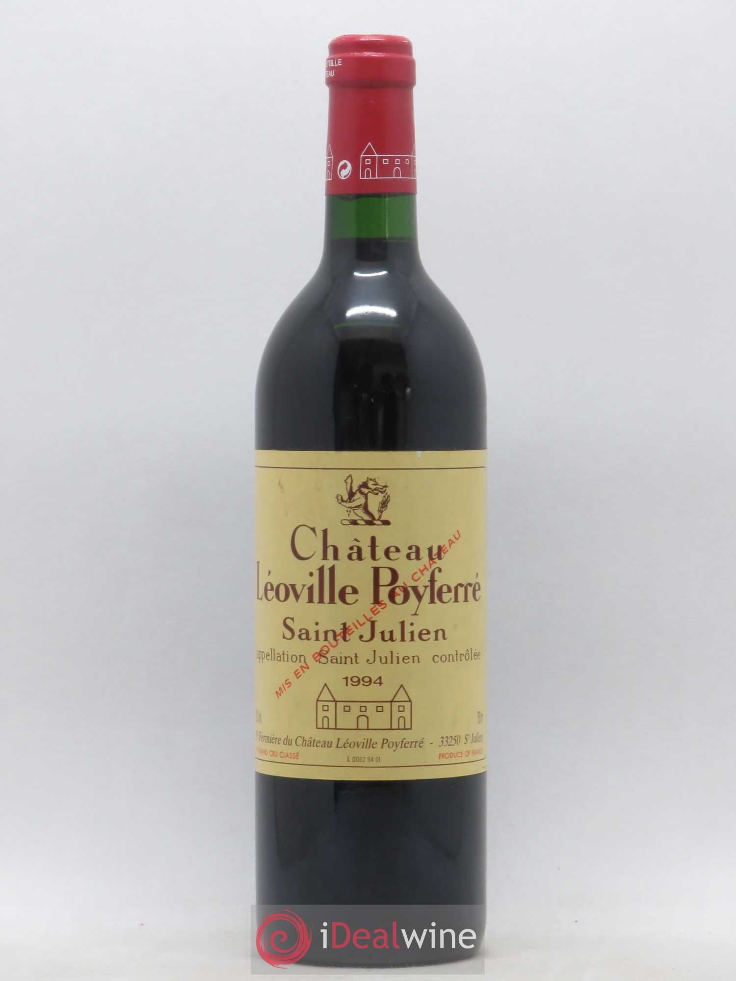 Château Léoville Poyferré 2ème Grand Cru Classé 1994 - Lot de 1 bouteille - 0