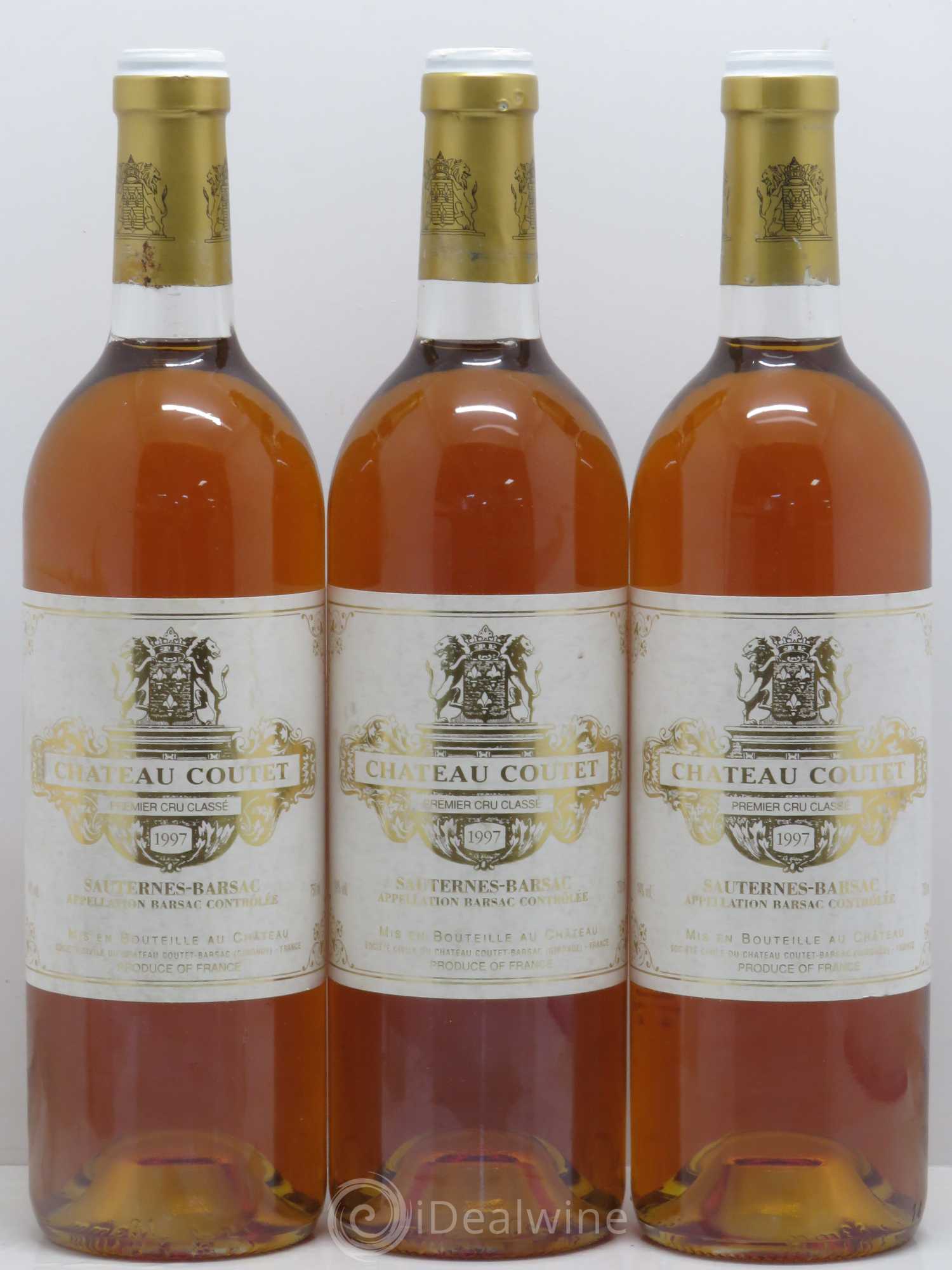 Château Coutet 1er Grand Cru Classé 1997 - Lotto di 3 bottiglie - 0