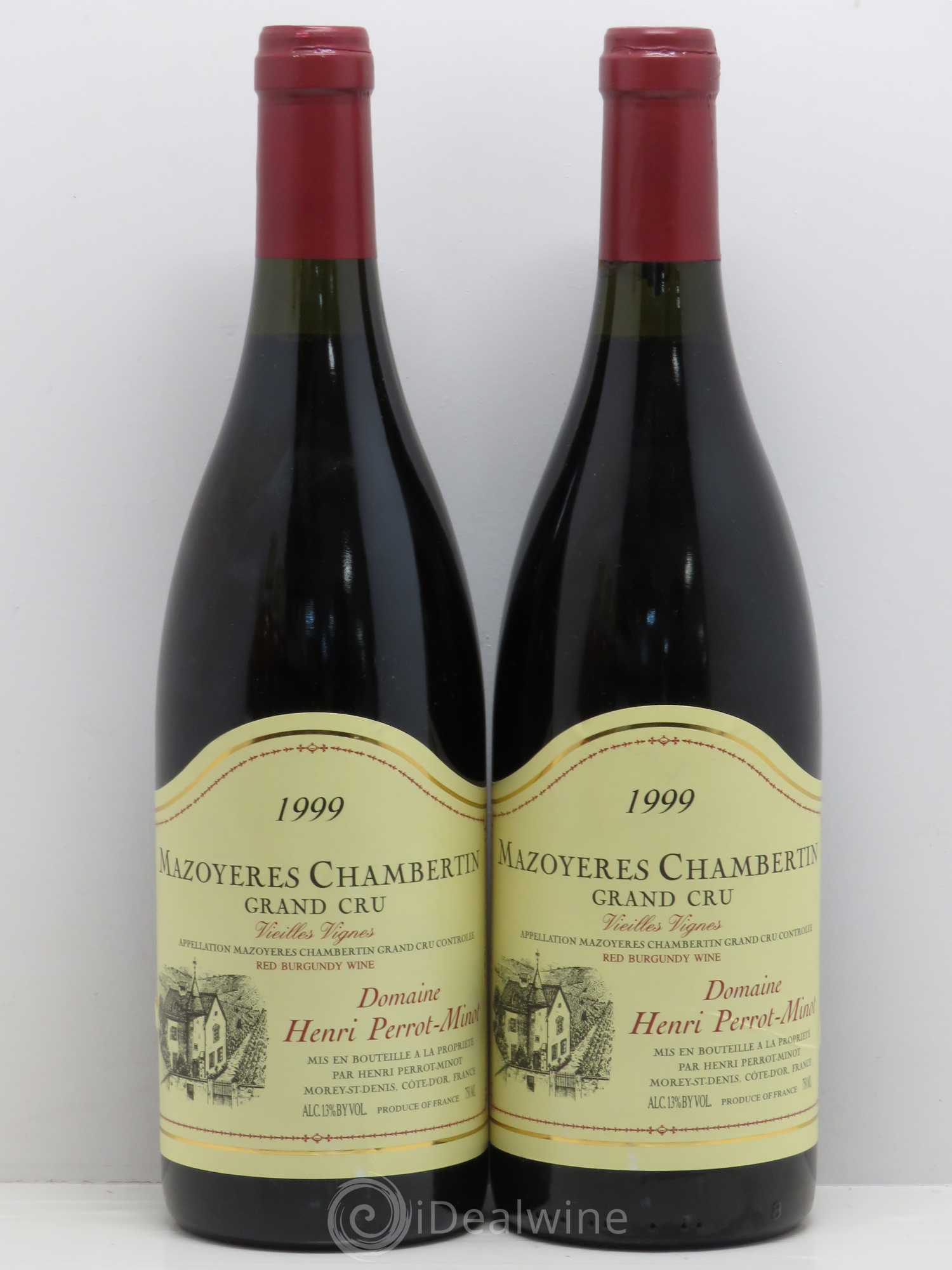 Mazoyères-Chambertin Grand Cru Vieilles Vignes Perrot-Minot 1999 - Lot de 2 bouteilles - 0