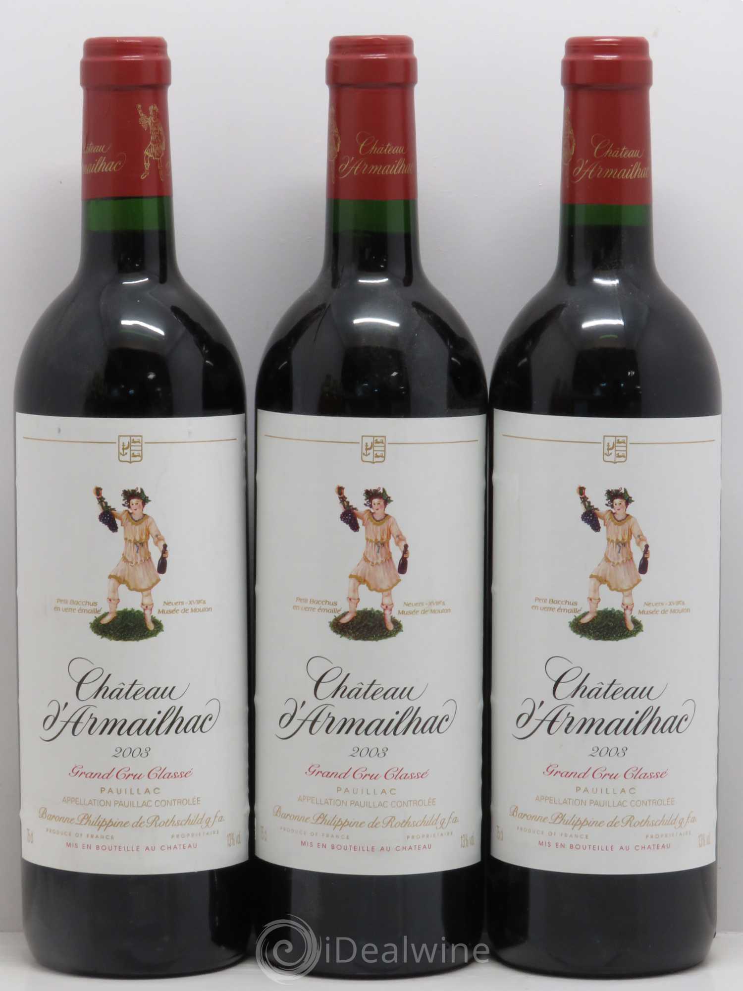 Château d' Armailhac - Mouton Baron(ne) Philippe 5ème Grand Cru Classé 2003 - Lot de 6 bouteilles - 2