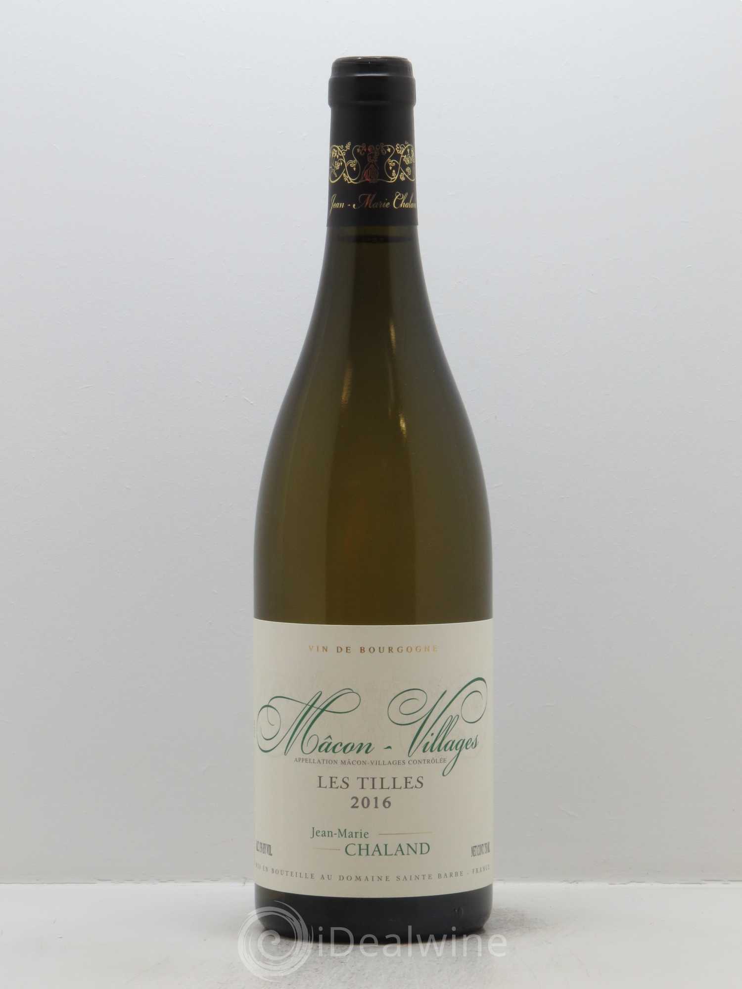 Mâcon Les Tilles Sainte-Barbe (Domaine) 2016 - Lot de 1 bouteille - 0