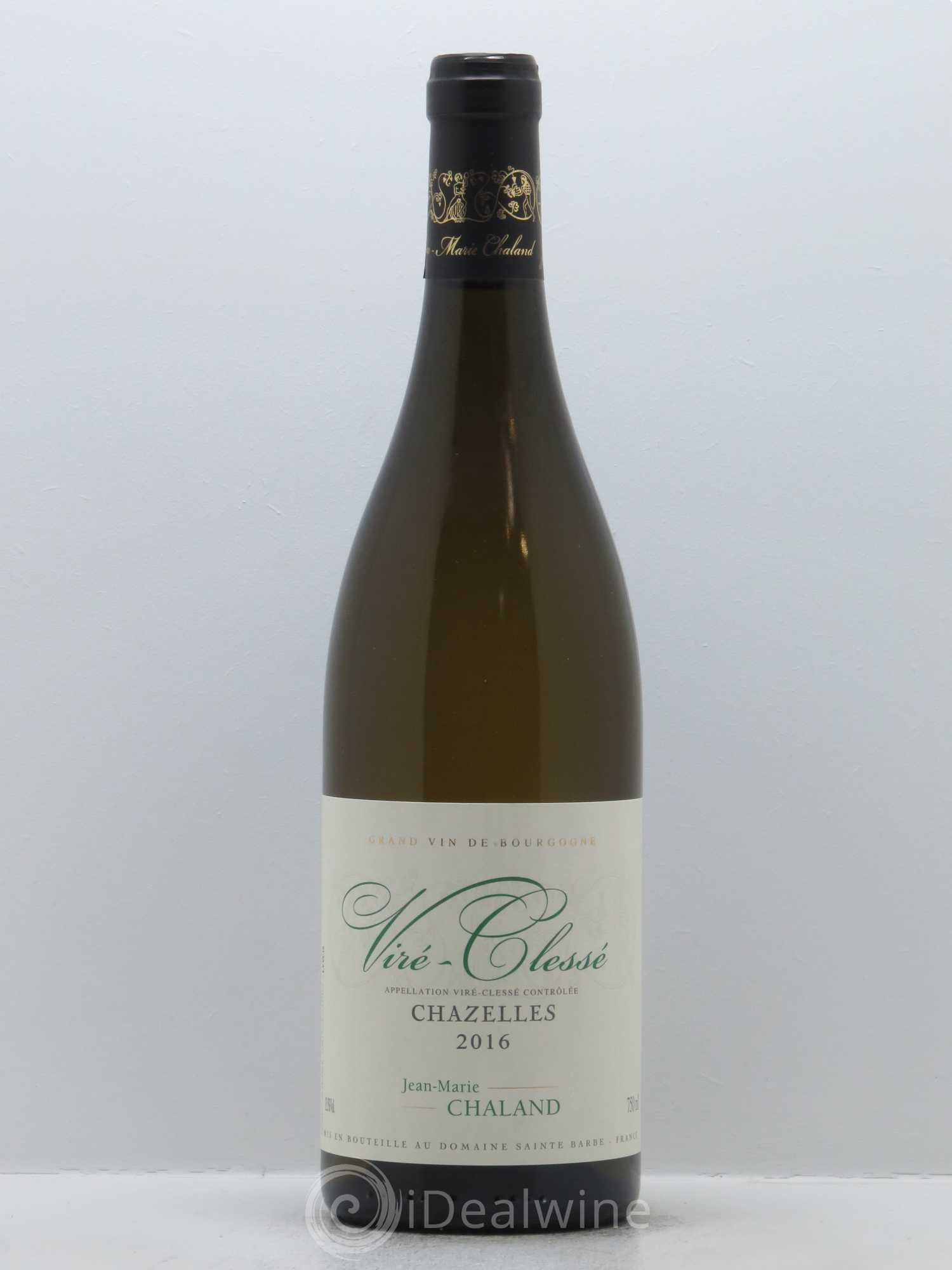 Viré-Clessé Chazelle Sainte-Barbe (Domaine) 2016 - Lot de 1 bouteille - 0