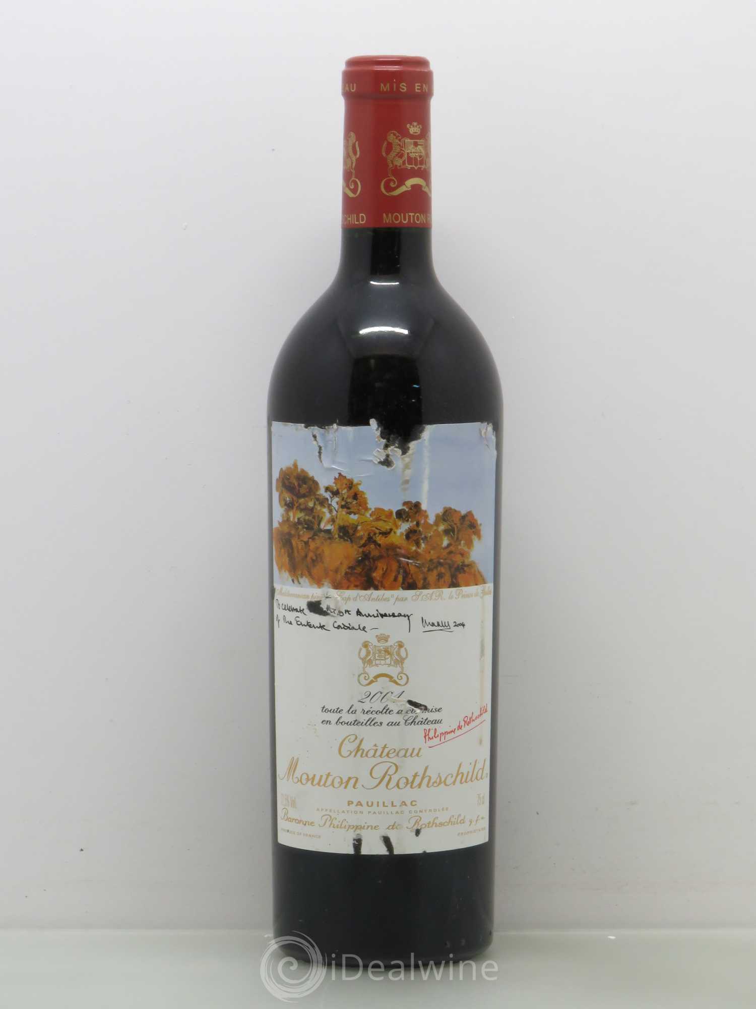 Château Mouton Rothschild 1er Grand Cru Classé 2001 - Lot de 1 bouteille - 0