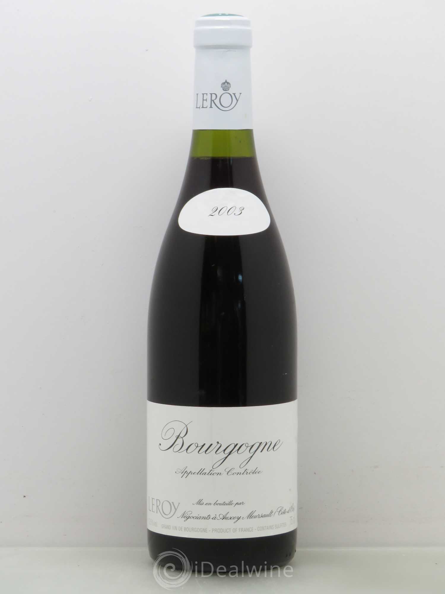 Bourgogne Leroy SA 2003 - Lot de 1 bouteille - 0