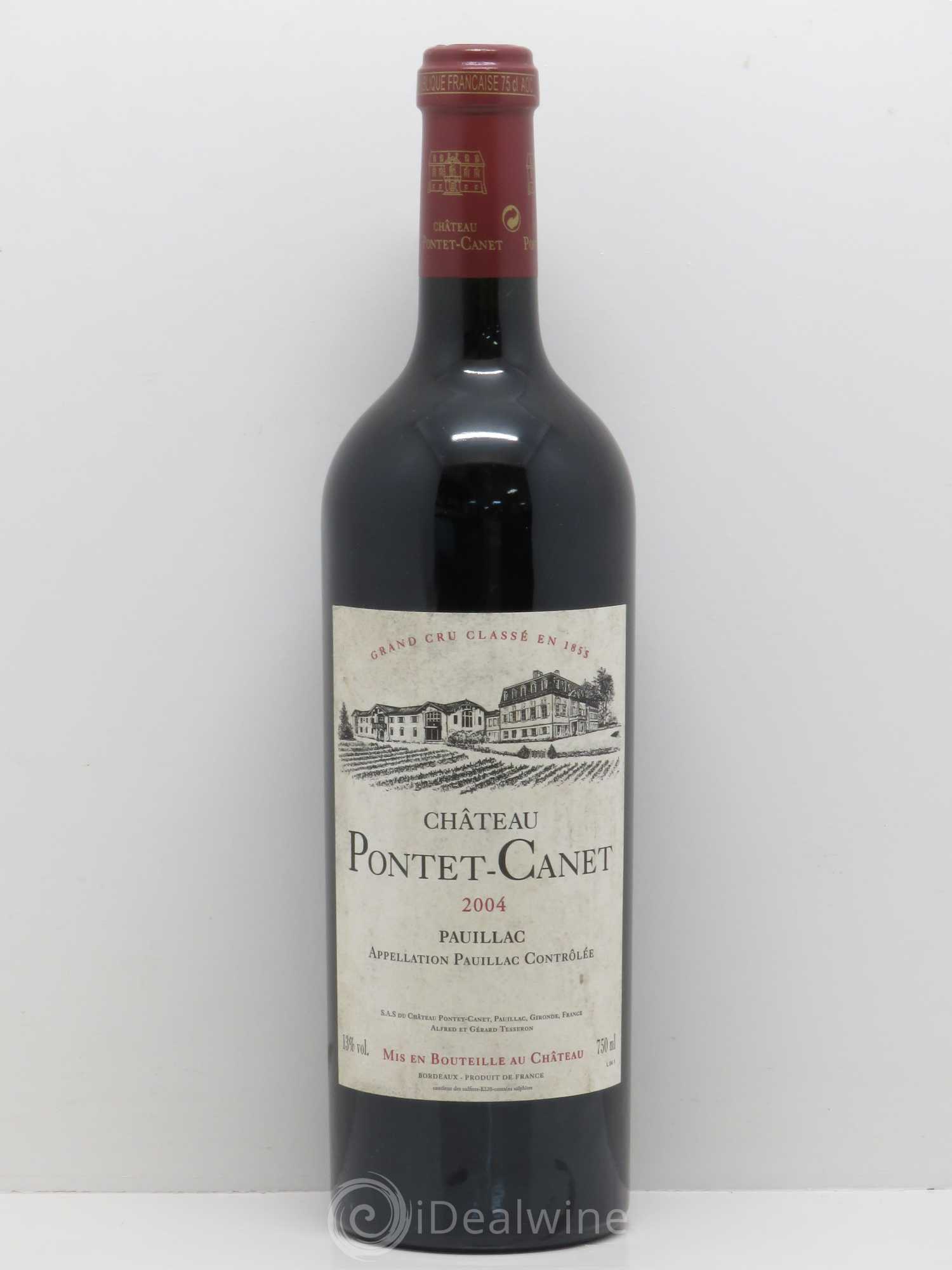 Château Pontet Canet 5ème Grand Cru Classé 2004 - Lot de 1 bouteille - 0