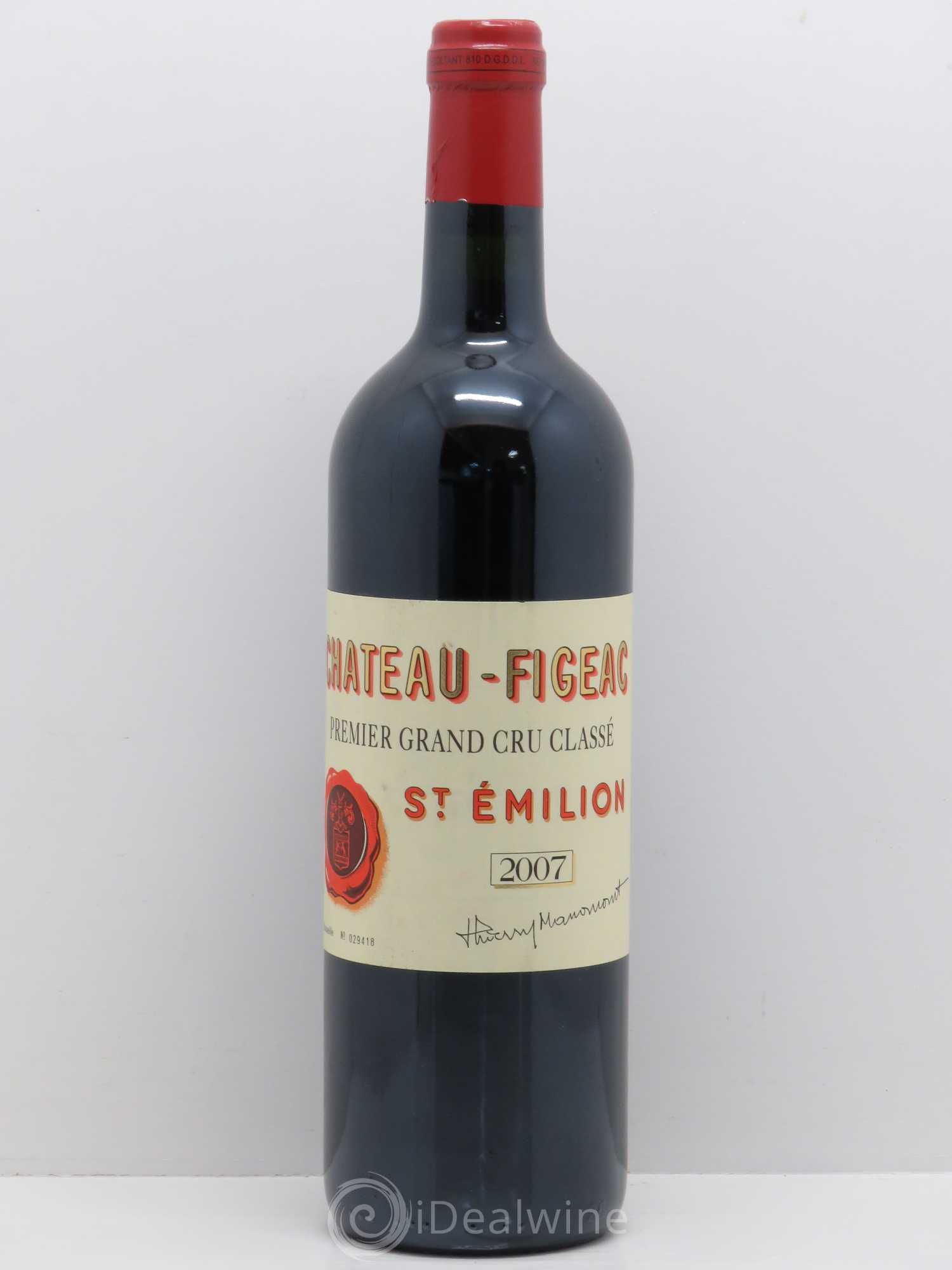 Château Figeac 1er Grand Cru Classé A 2007 - Lot de 1 bouteille - 0