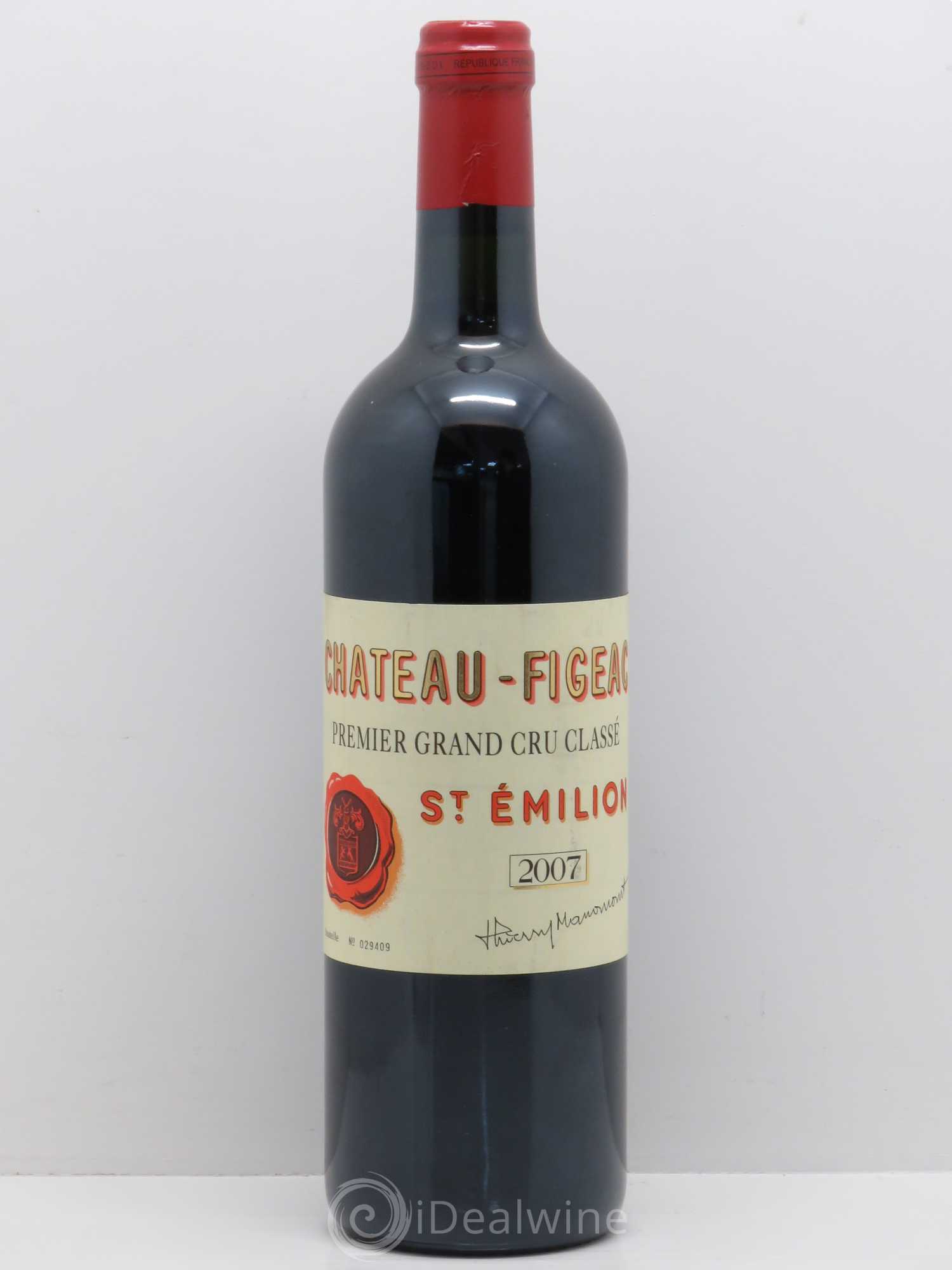 Château Figeac 1er Grand Cru Classé A 2007 - Lot de 1 bouteille - 0