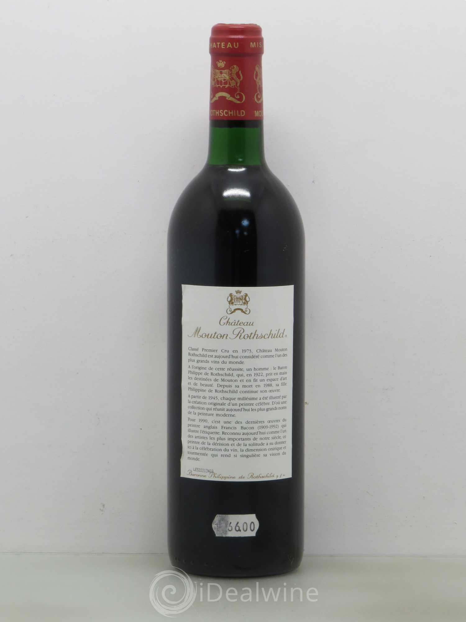 Château Mouton Rothschild 1er Grand Cru Classé 1990 - Lot de 1 bouteille - 1
