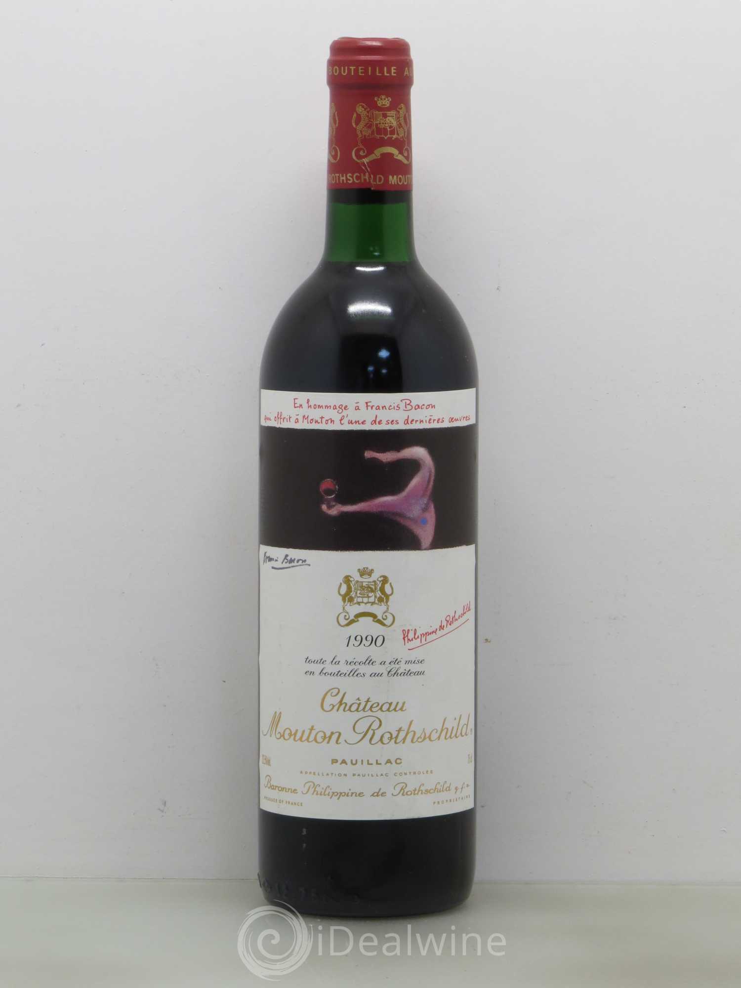 Château Mouton Rothschild 1er Grand Cru Classé 1990 - Lot de 1 bouteille - 0