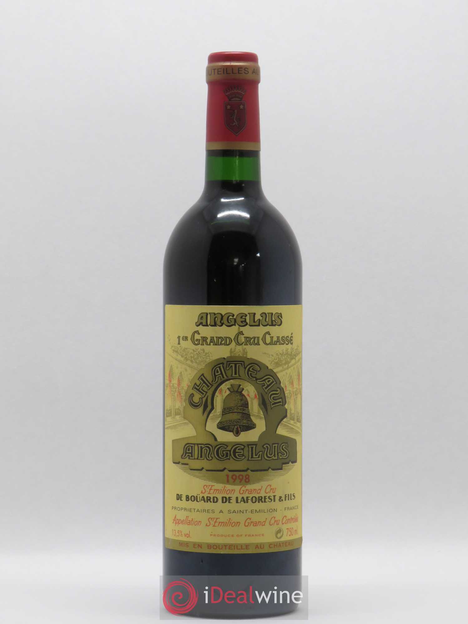 Château Angélus 1er Grand Cru Classé A 1998 - Lot de 1 bouteille - 0