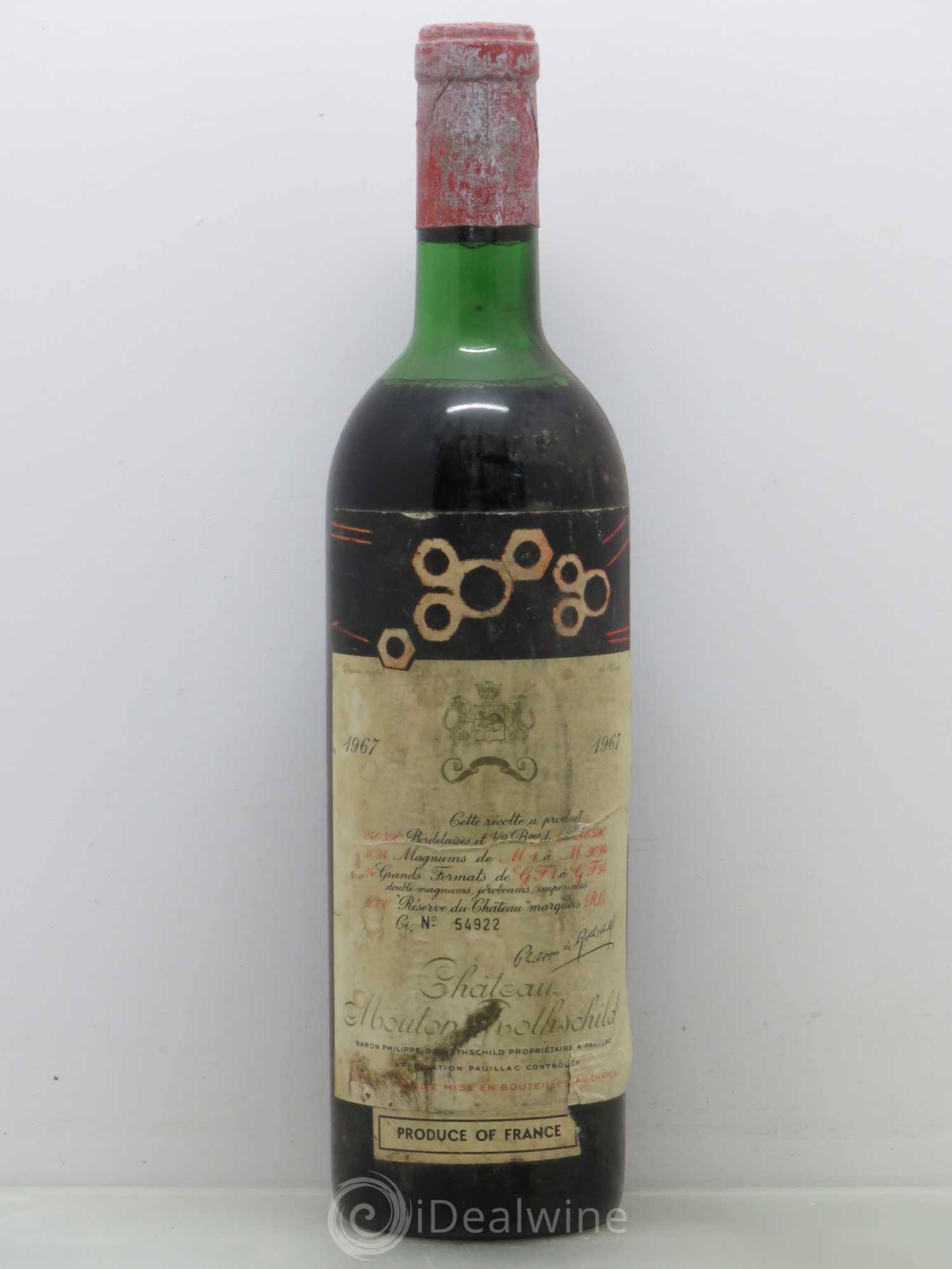 Buy Château Mouton Rothschild 1er Grand Cru Classé 1967 (lot