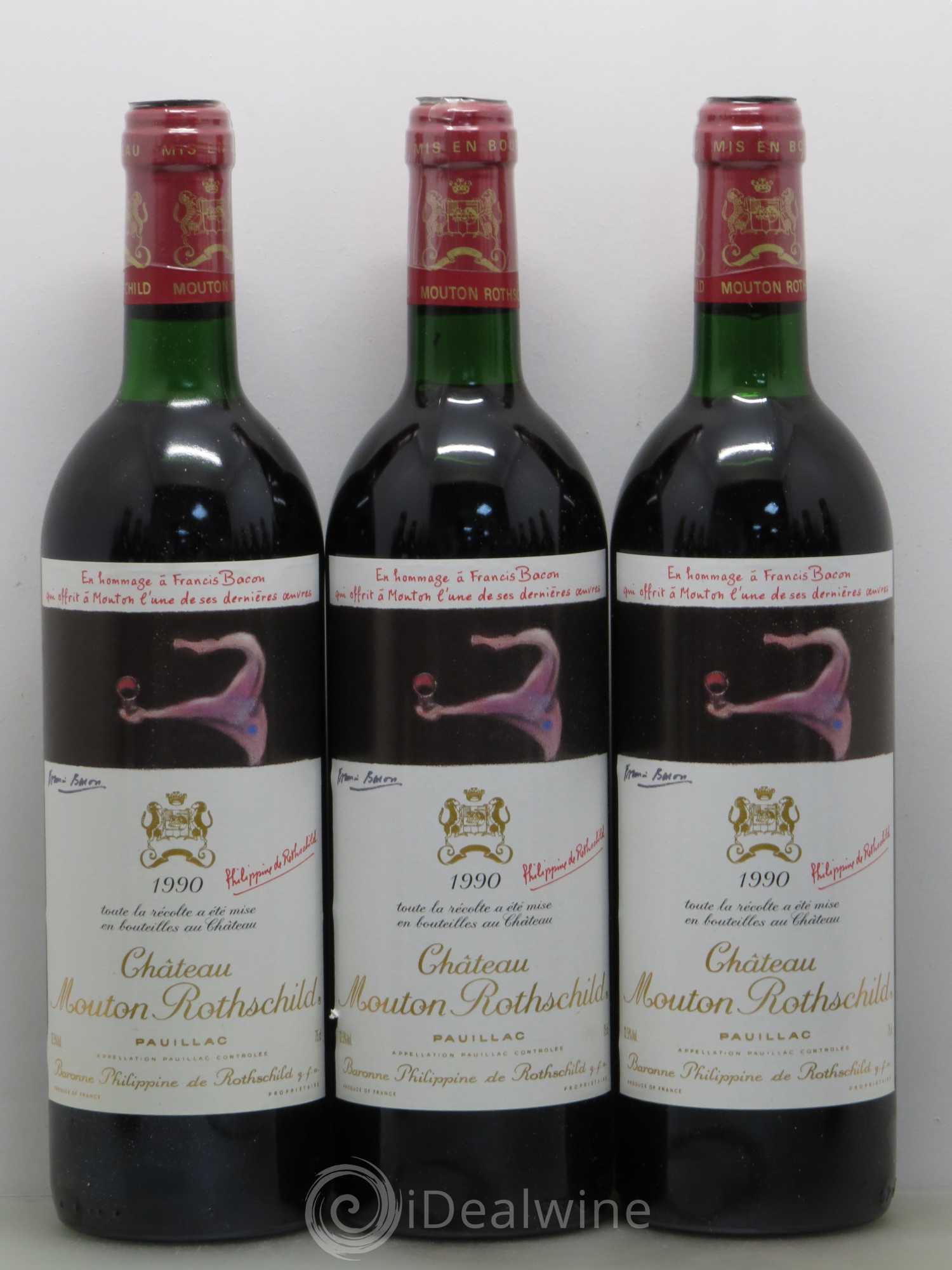 Château Mouton Rothschild 1er Grand Cru Classé 1990 - Lot de 12 bouteilles - 1