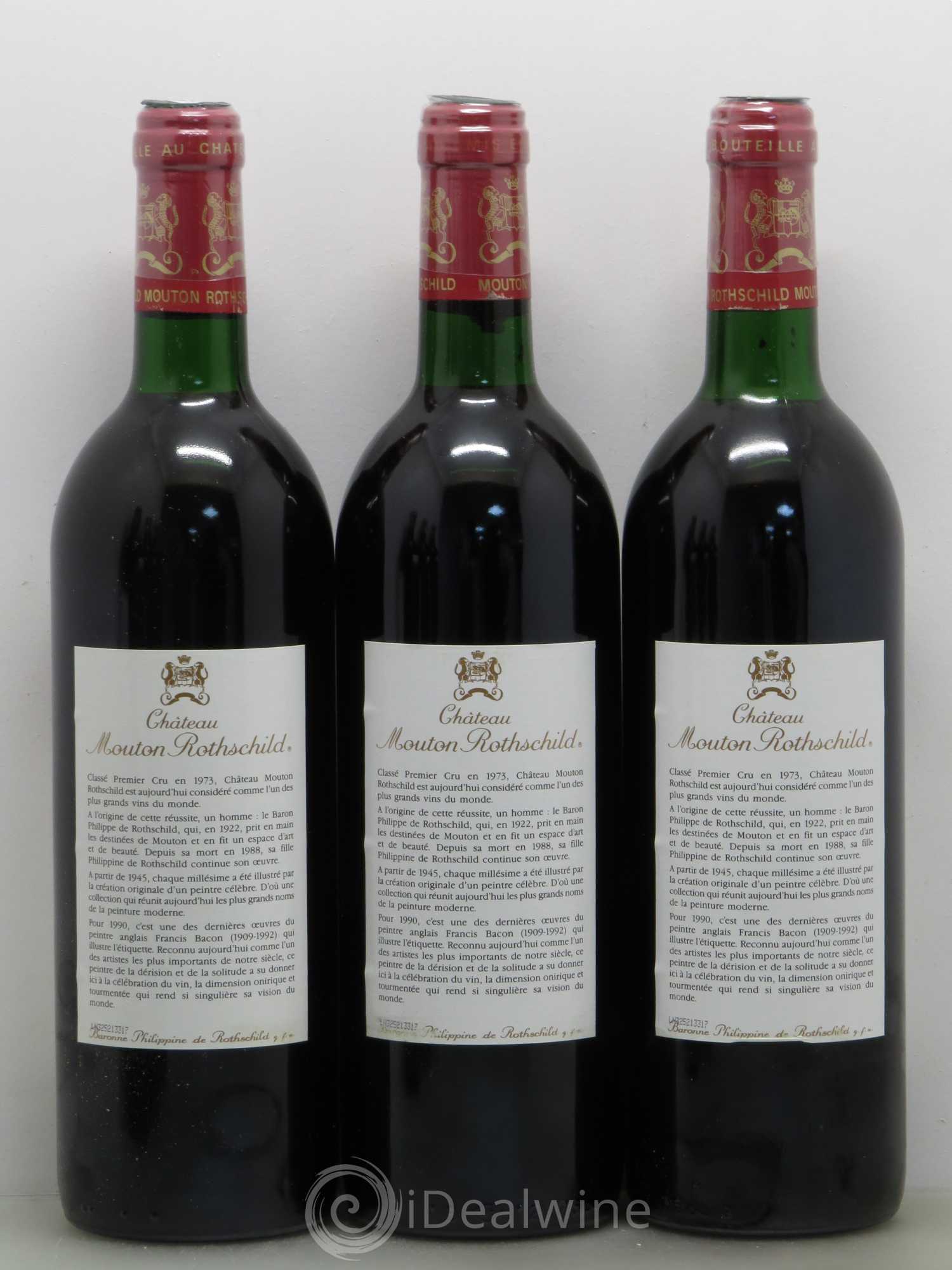 Château Mouton Rothschild 1er Grand Cru Classé 1990 - Lot de 12 bouteilles - 6