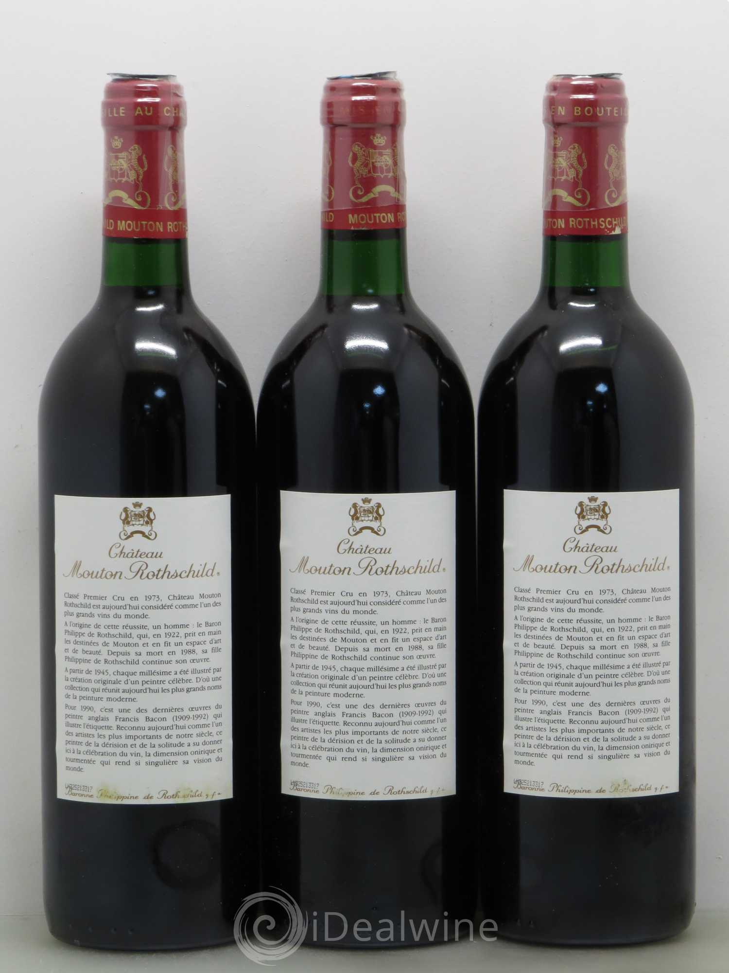 Château Mouton Rothschild 1er Grand Cru Classé 1990 - Lot de 12 bouteilles - 8