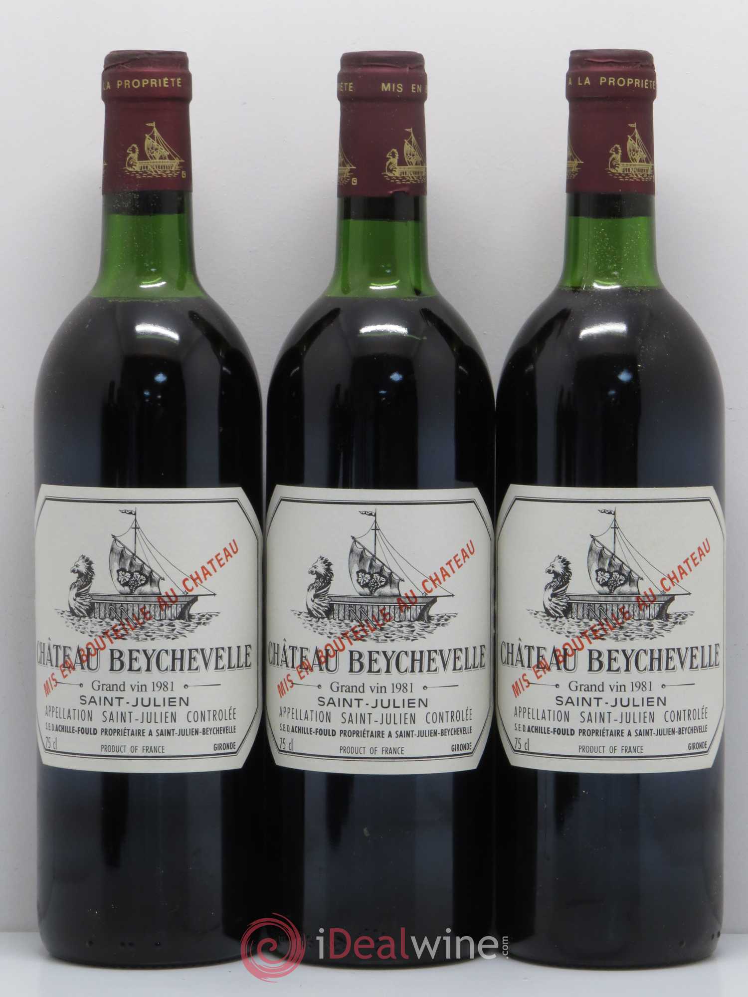 Château Beychevelle 4ème Grand Cru Classé 1981 - Lot de 6 bouteilles - 1