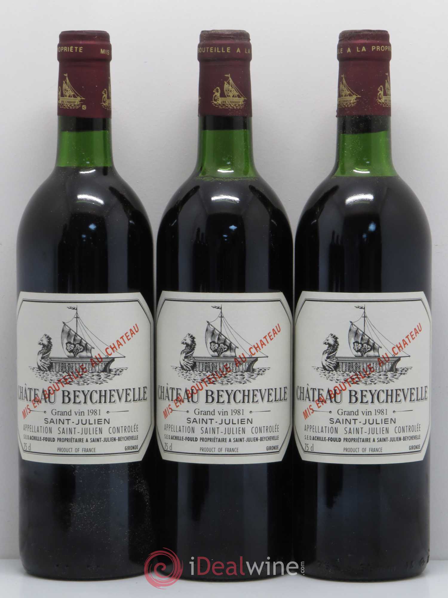 Château Beychevelle 4ème Grand Cru Classé 1981 - Lot de 6 bouteilles - 1