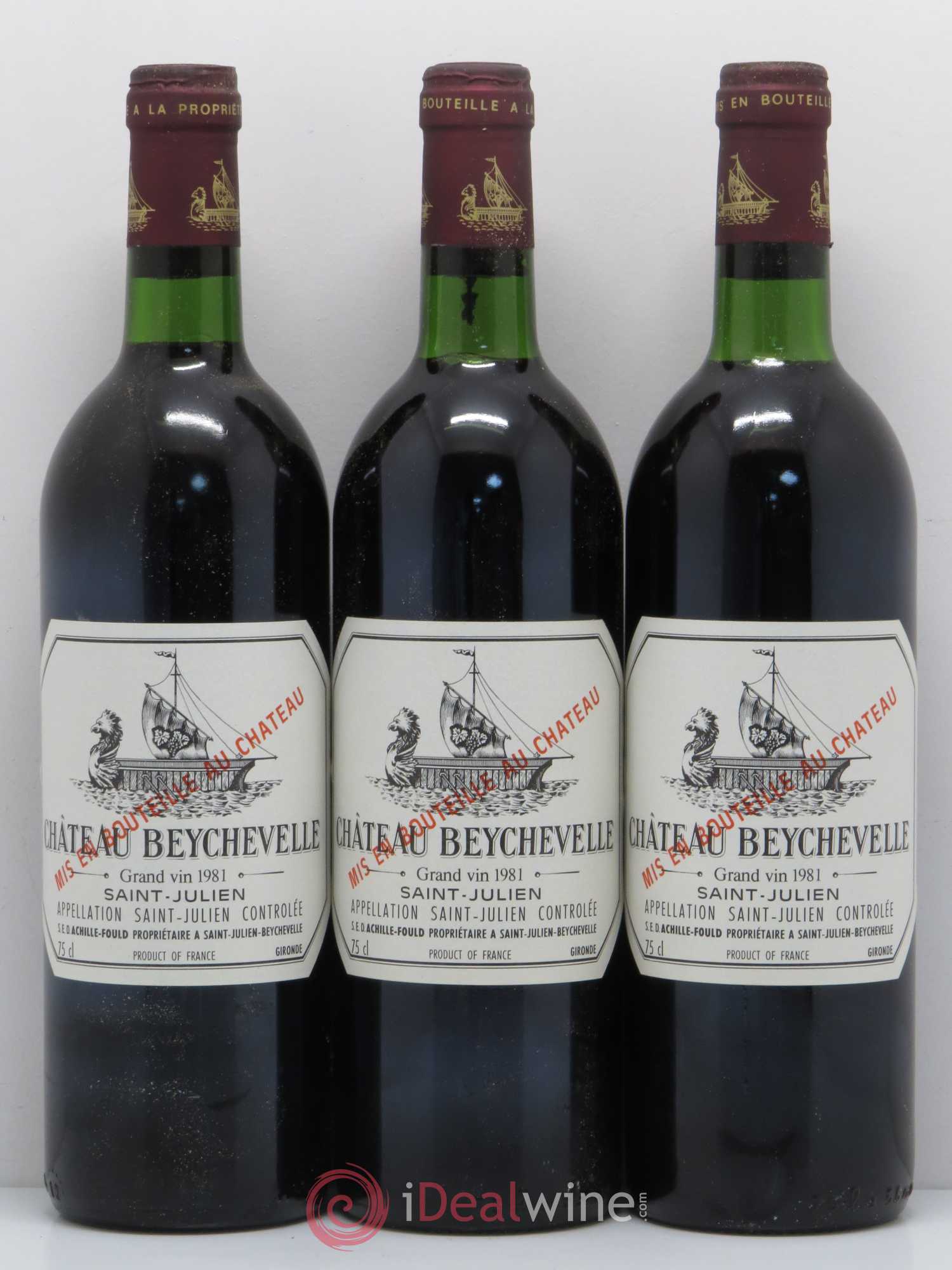 Château Beychevelle 4ème Grand Cru Classé 1981 - Lot de 6 bouteilles - 2