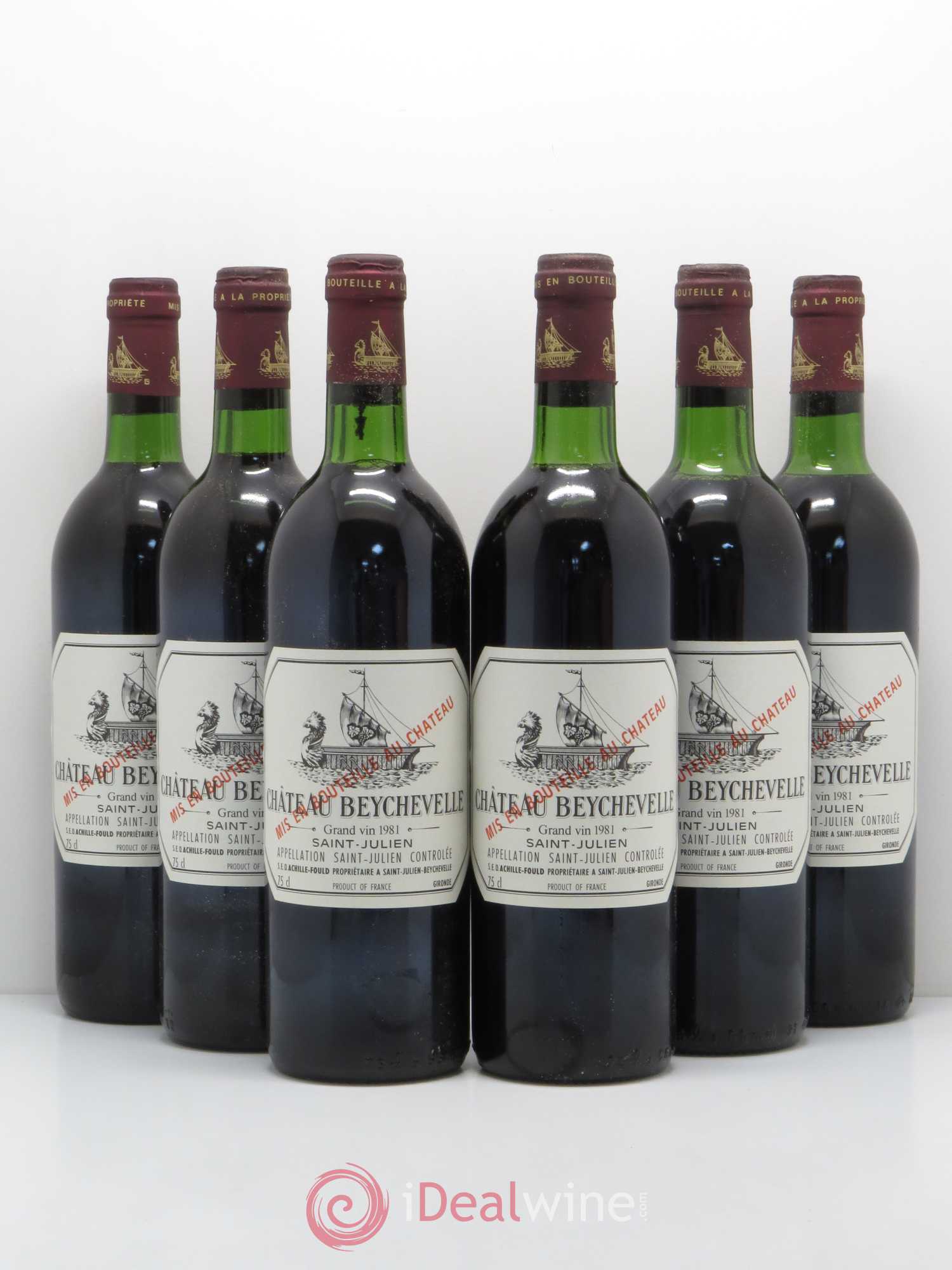 Château Beychevelle 4ème Grand Cru Classé 1981 - Lot de 6 bouteilles - 0