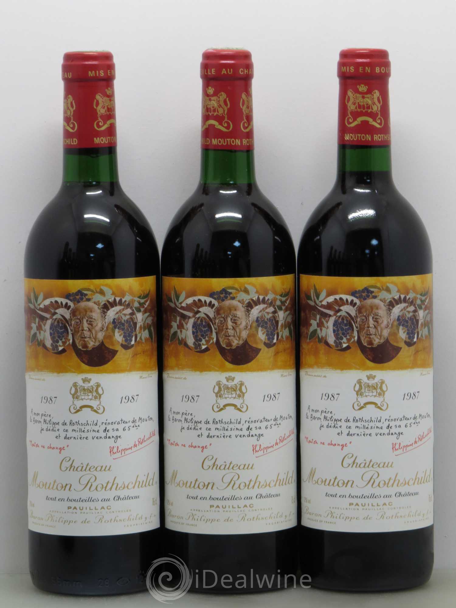 Château Mouton Rothschild 1er Grand Cru Classé 1987 - Lot de 12 bouteilles - 2